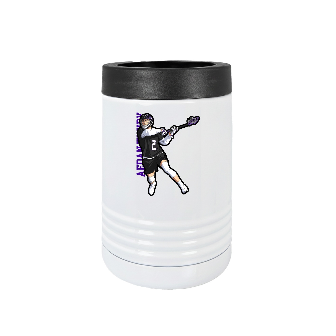 Beverage Holder — Name Vertical in White
