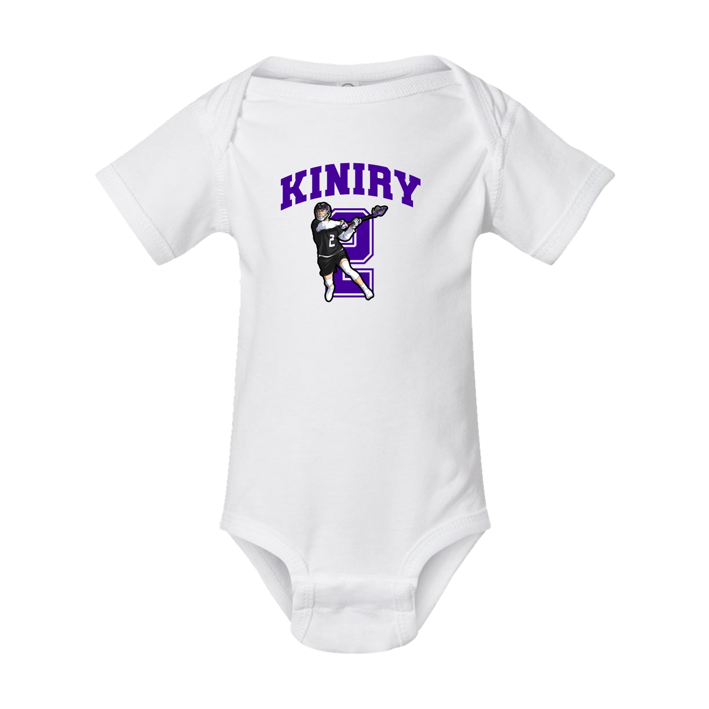 Baby Onesie — Number in White