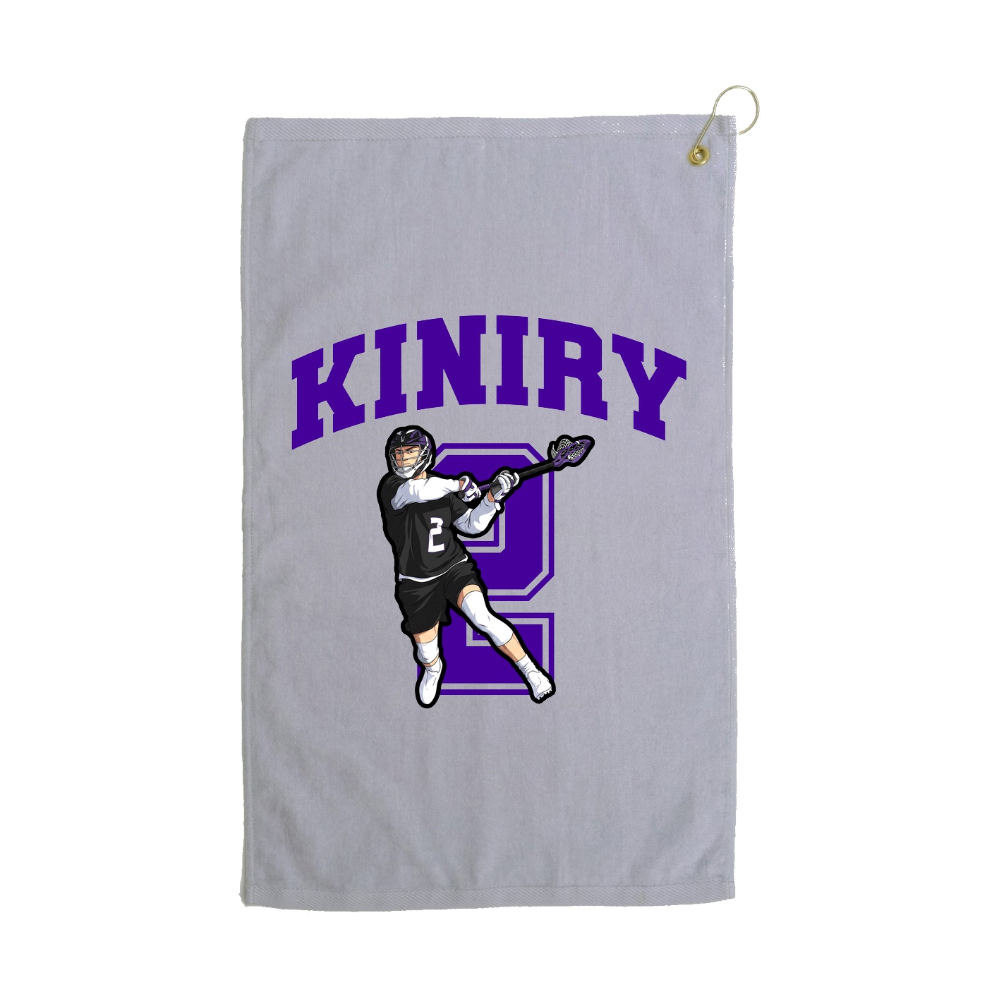 Golf Towel — Number in Grey
