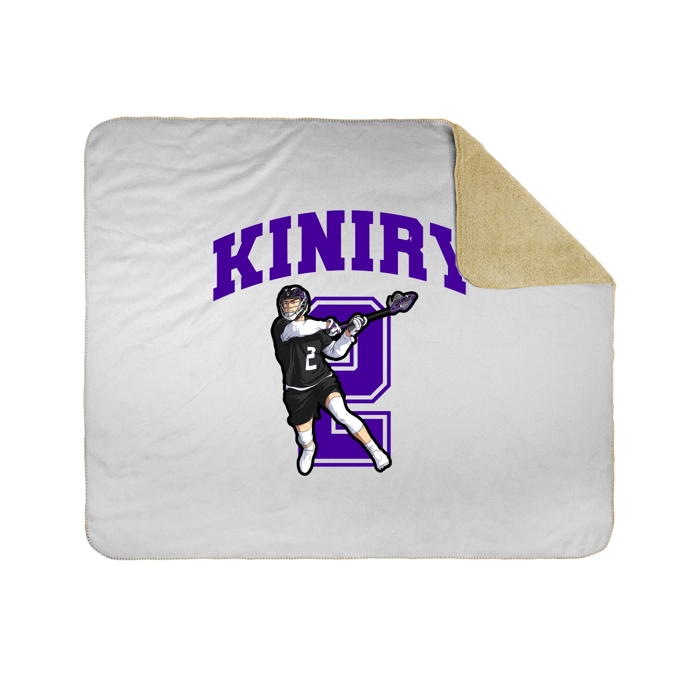 Throw Blanket — Number in White