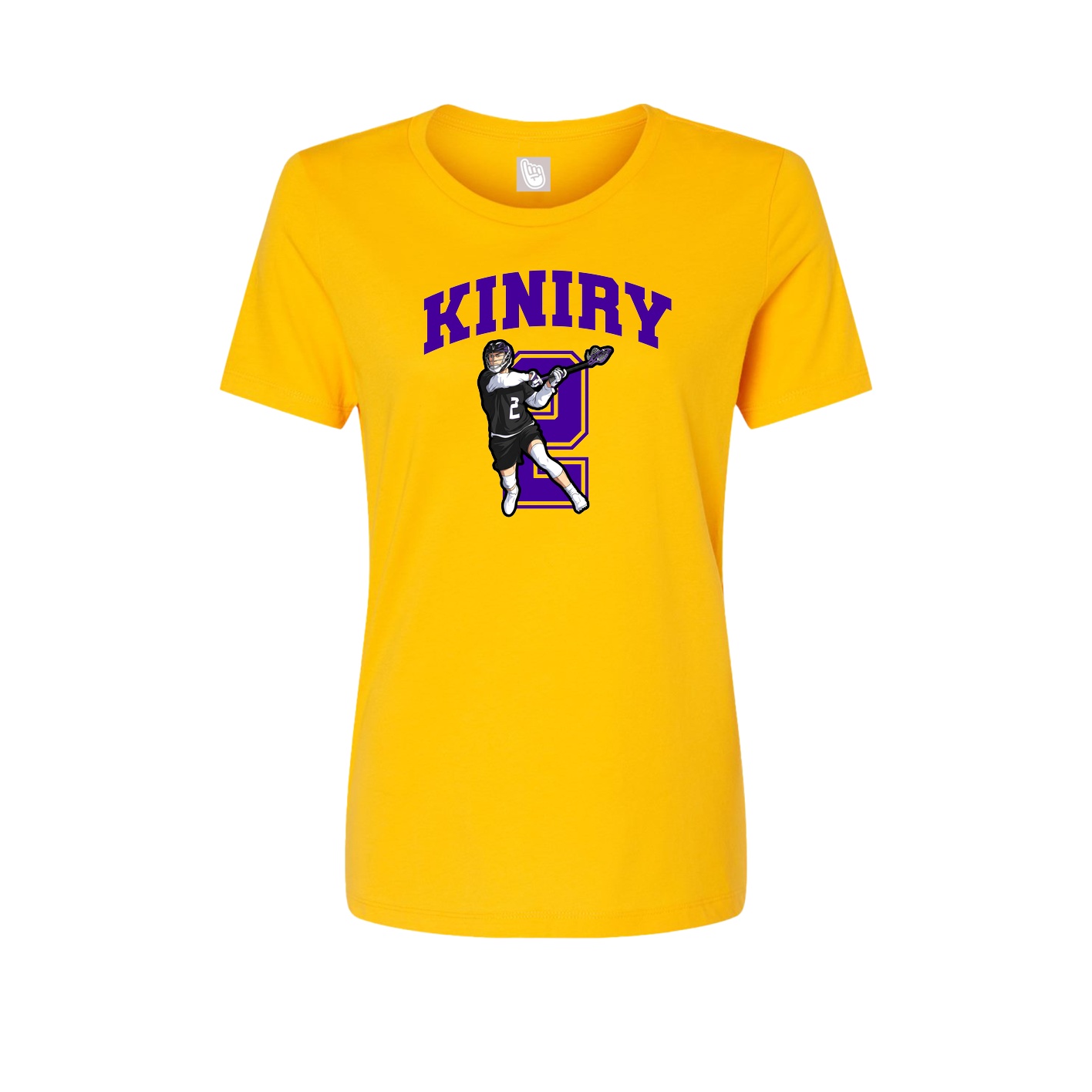 Fitted Women's Tee — Number in Gold