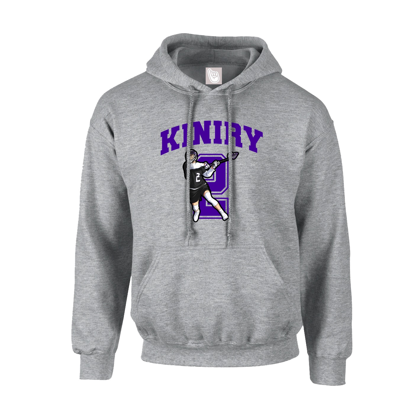 Hoodie — Number in Grey