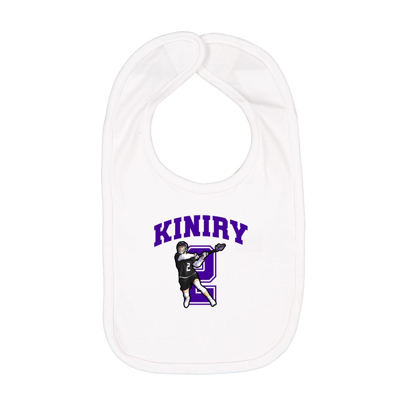 Infant Bib — Number in White