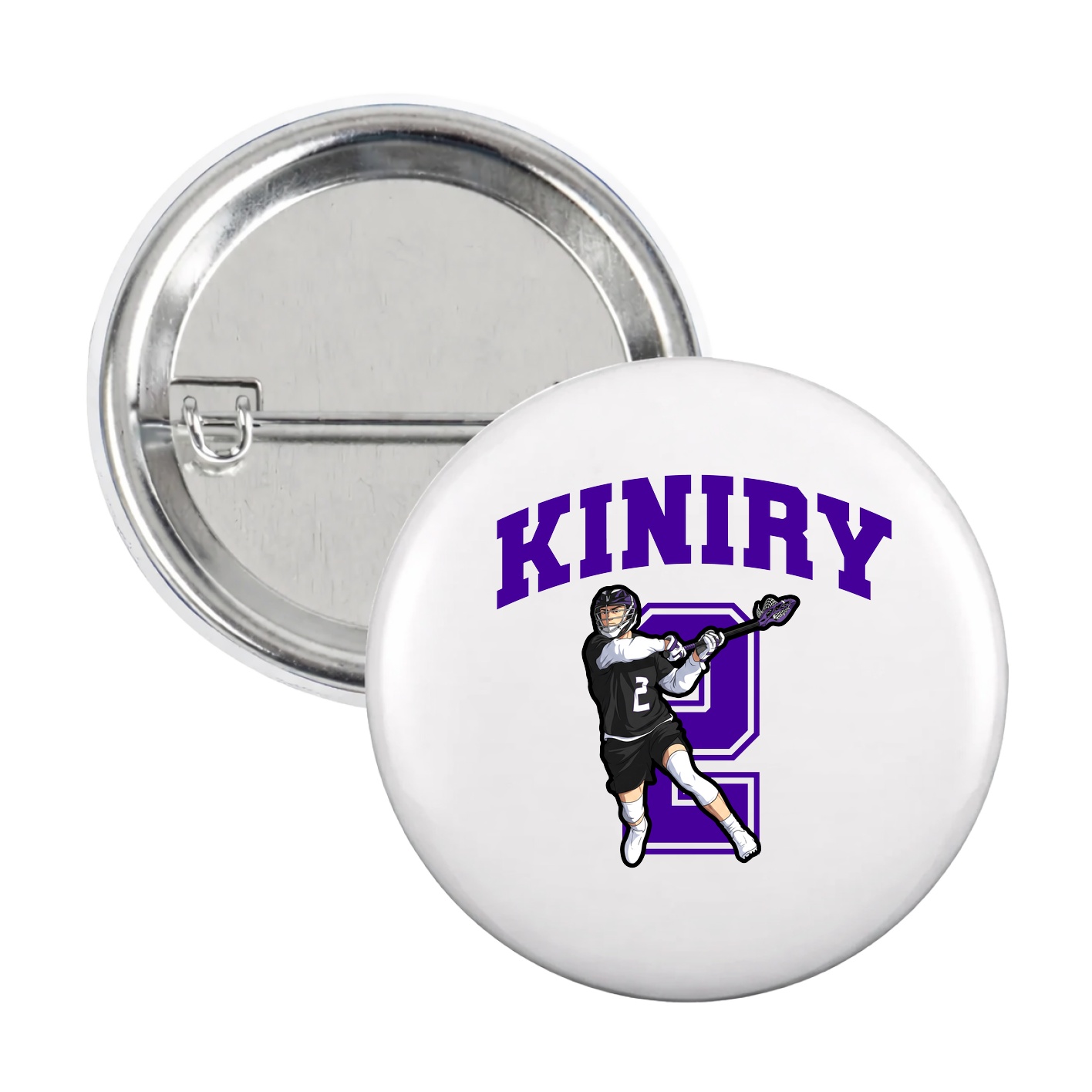Game Day Button — Number in White
