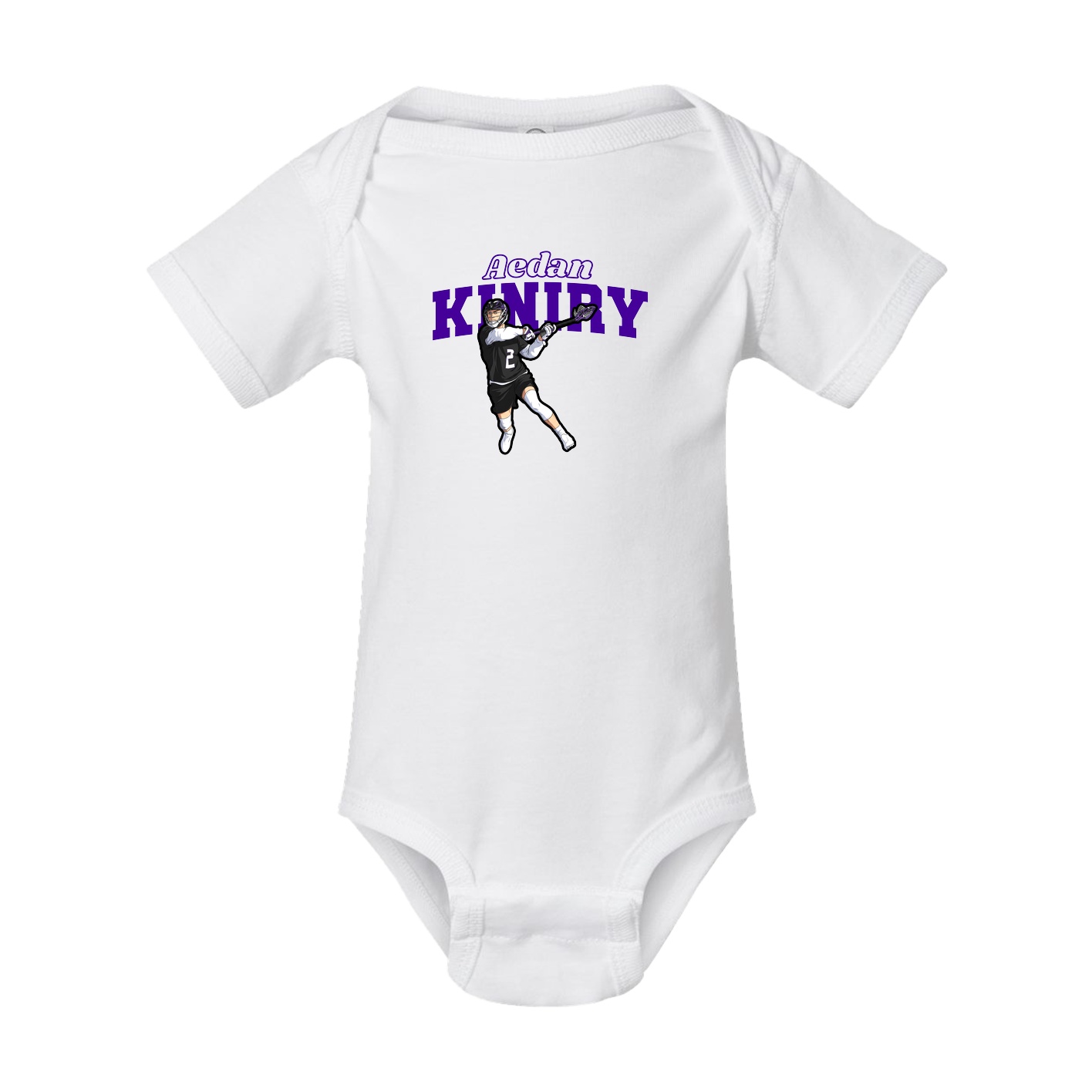 Baby Onesie — Name Arch in White