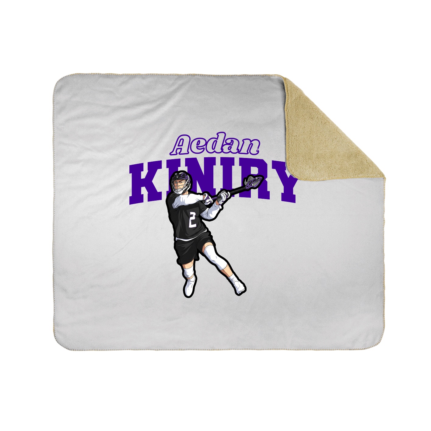 Throw Blanket — Name Arch in White