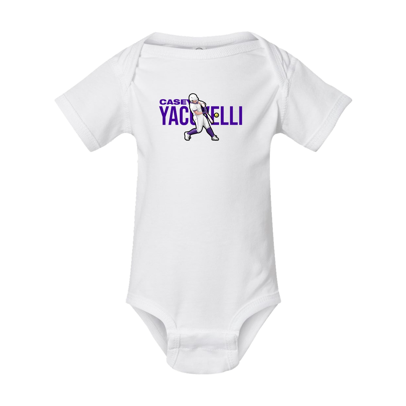 Baby Onesie — Player Name in White