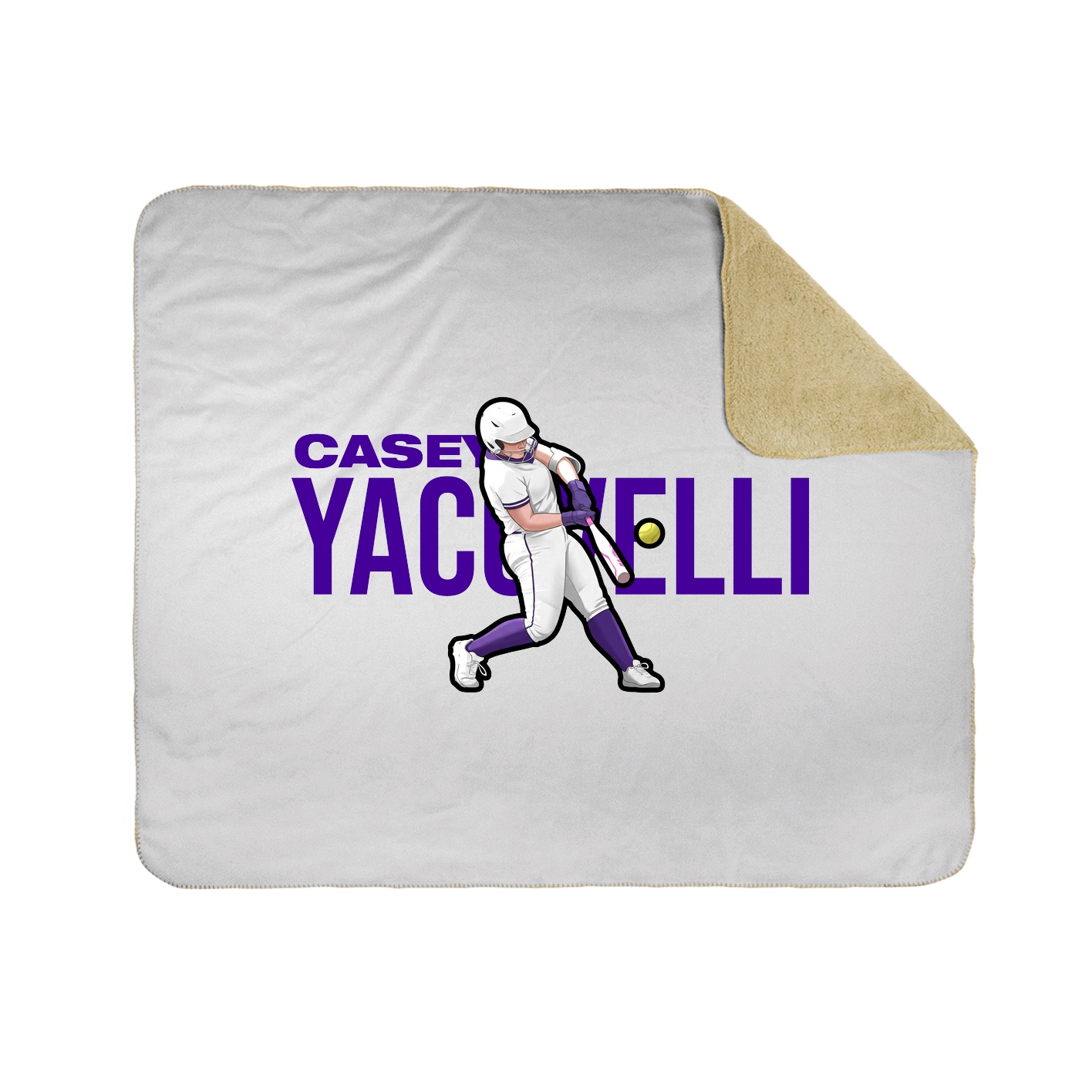 Throw Blanket — Player Name in White