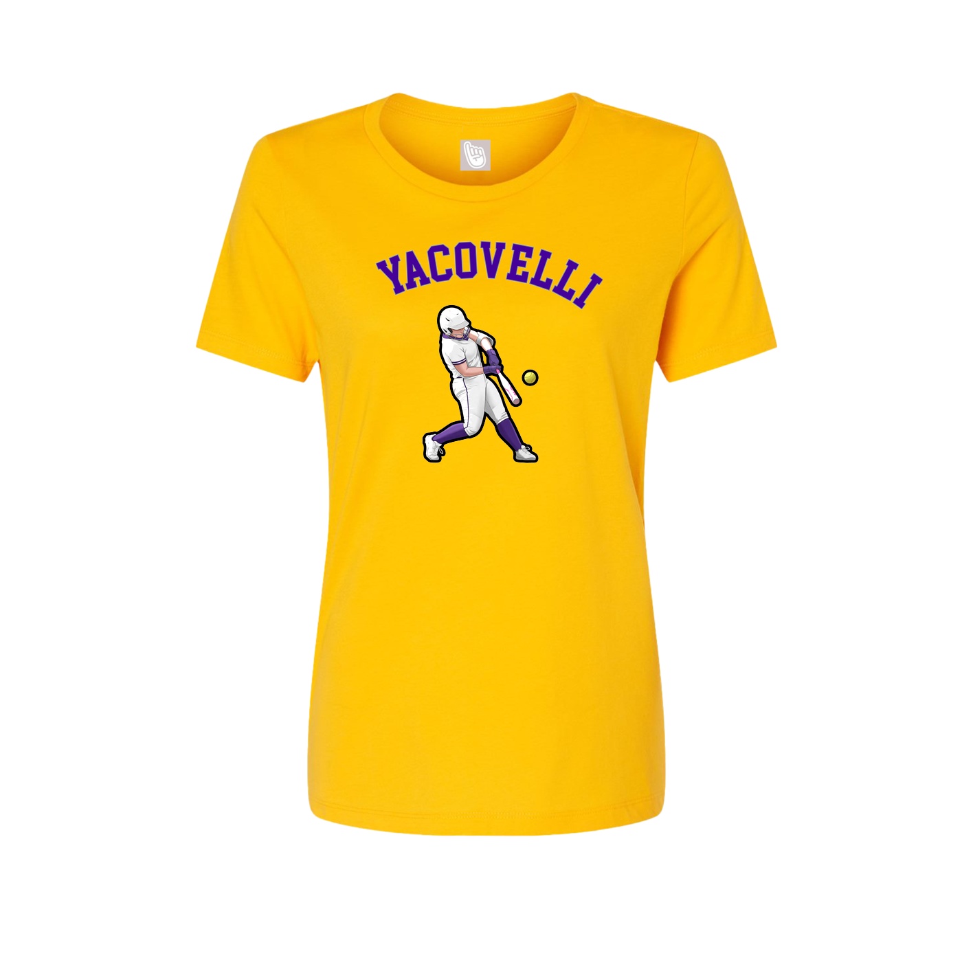 Fitted Women's Tee — Shirsey Arch in Gold