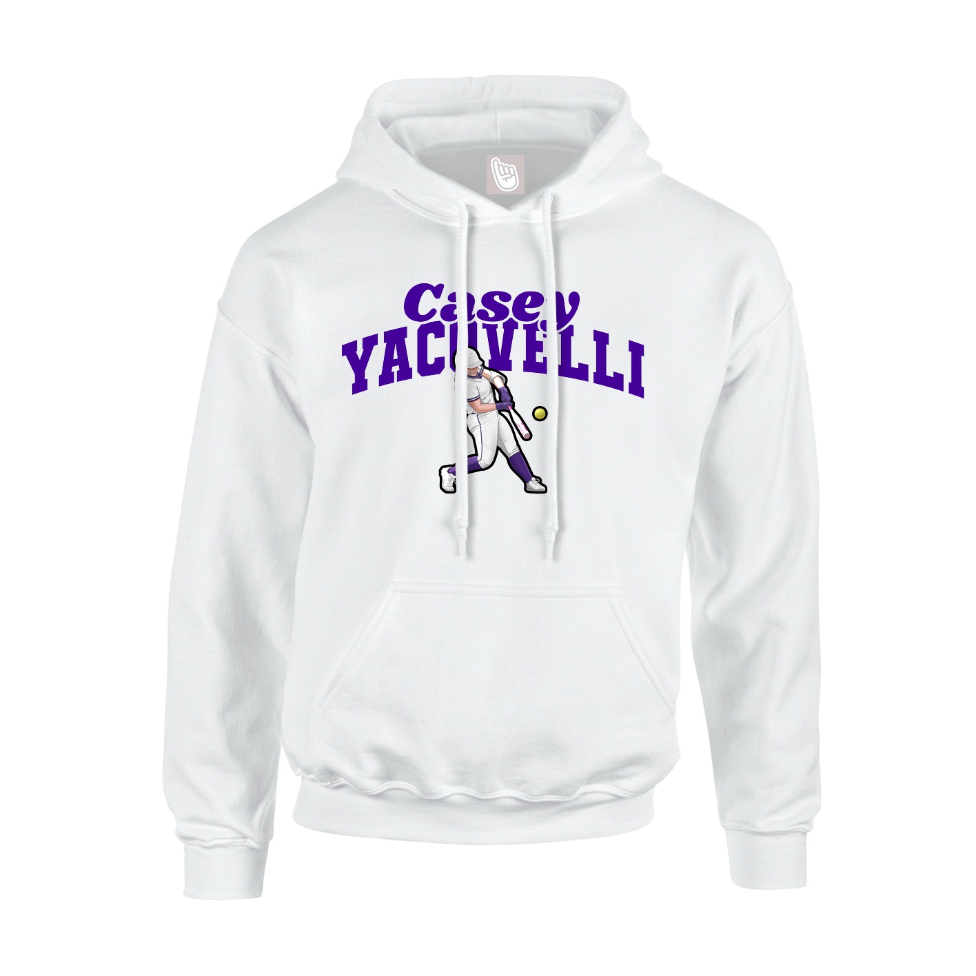 Youth Hoodie — Signature Arch in White
