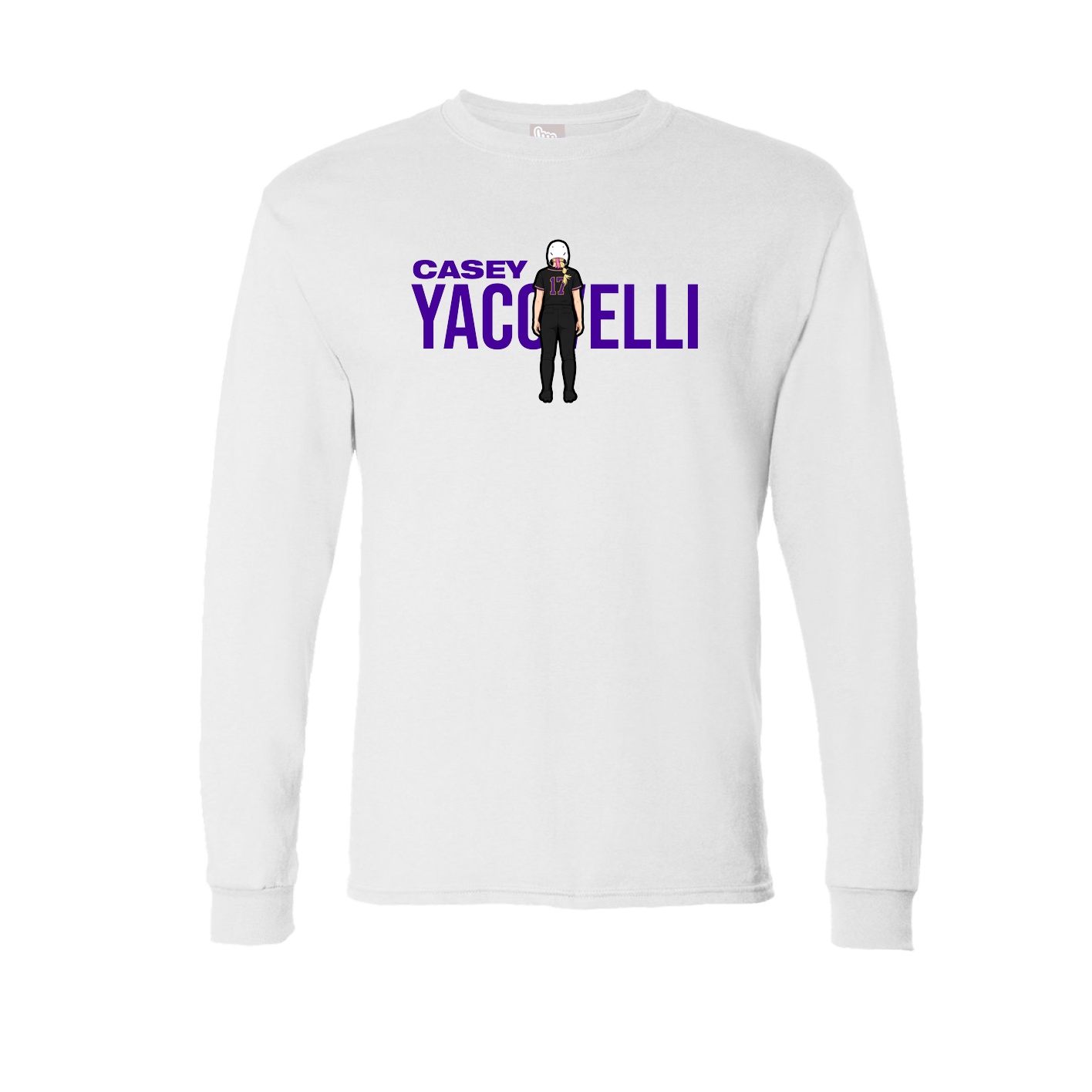 Long Sleeve Tee — Player Name in White