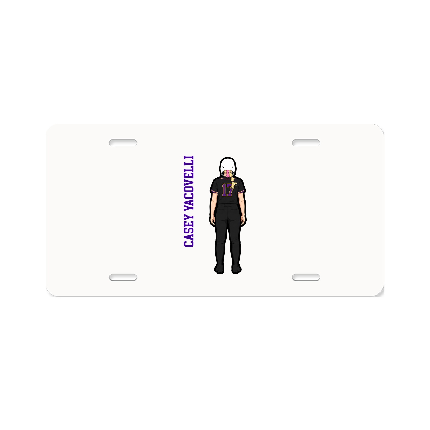 License Plate — Name Vertical in Classic