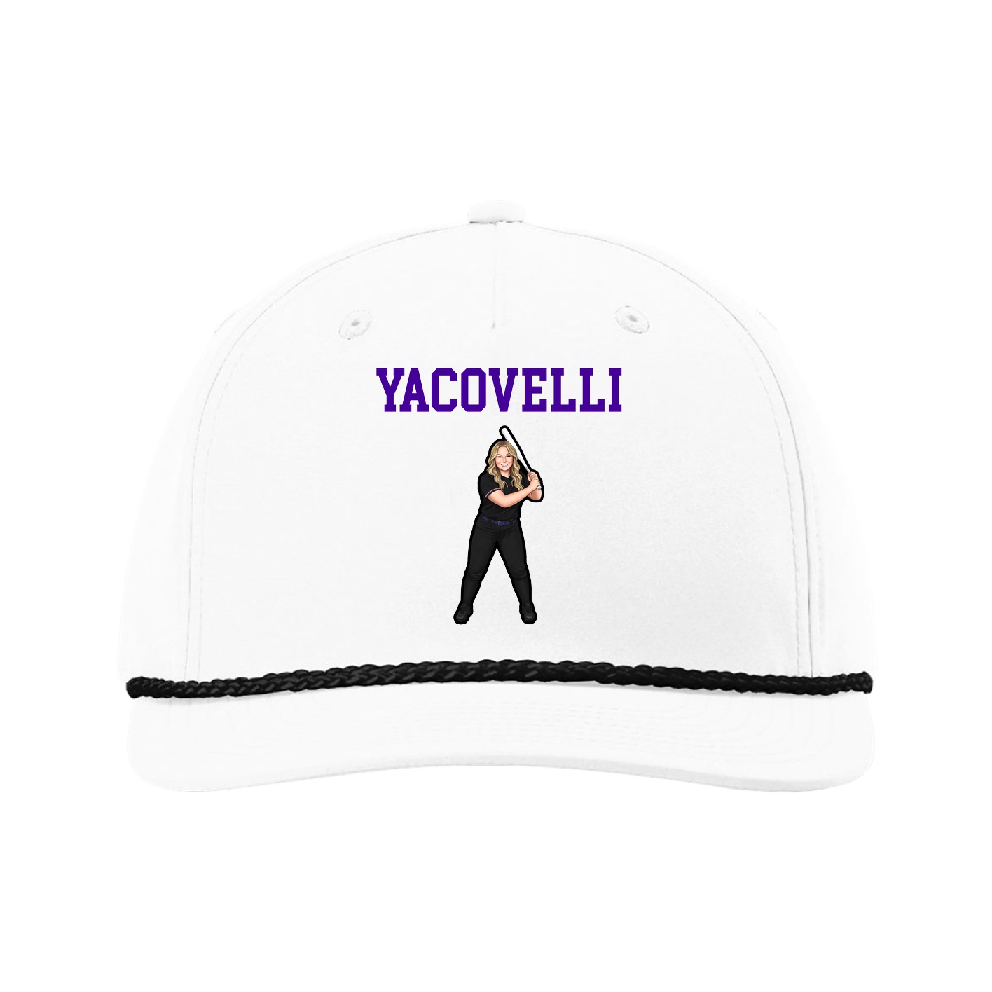 Five-Panel Classic Rope Cap — Shirsey in White