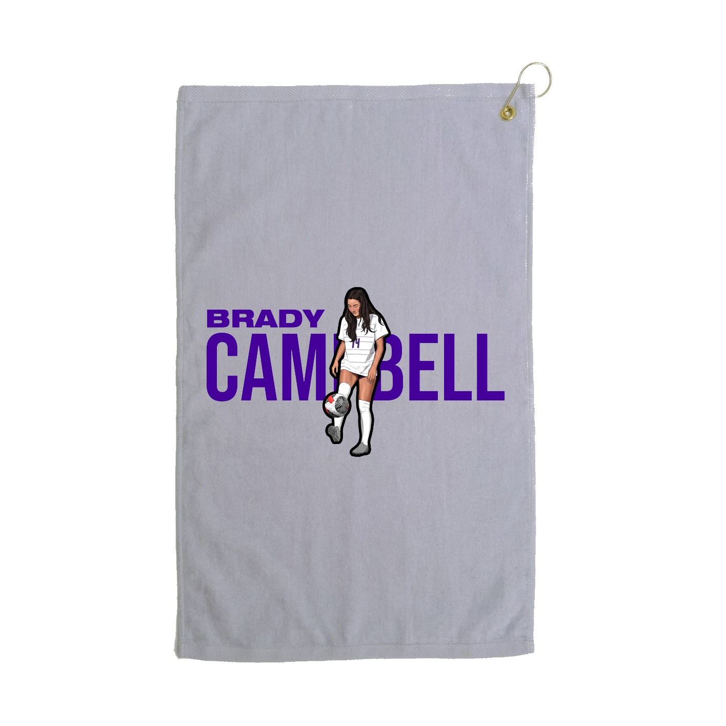 Golf Towel — Player Name in Grey