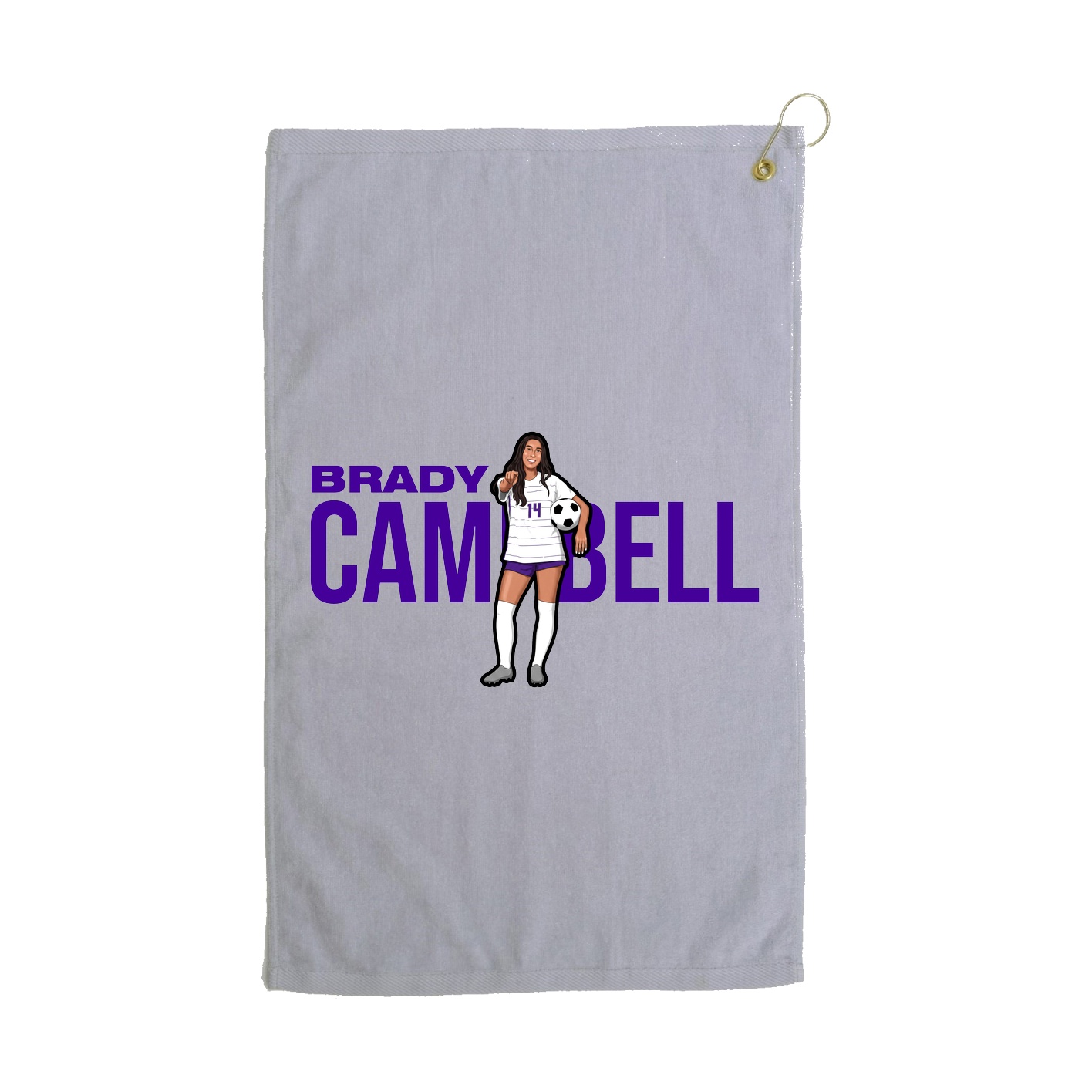 Golf Towel — Player Name in Grey