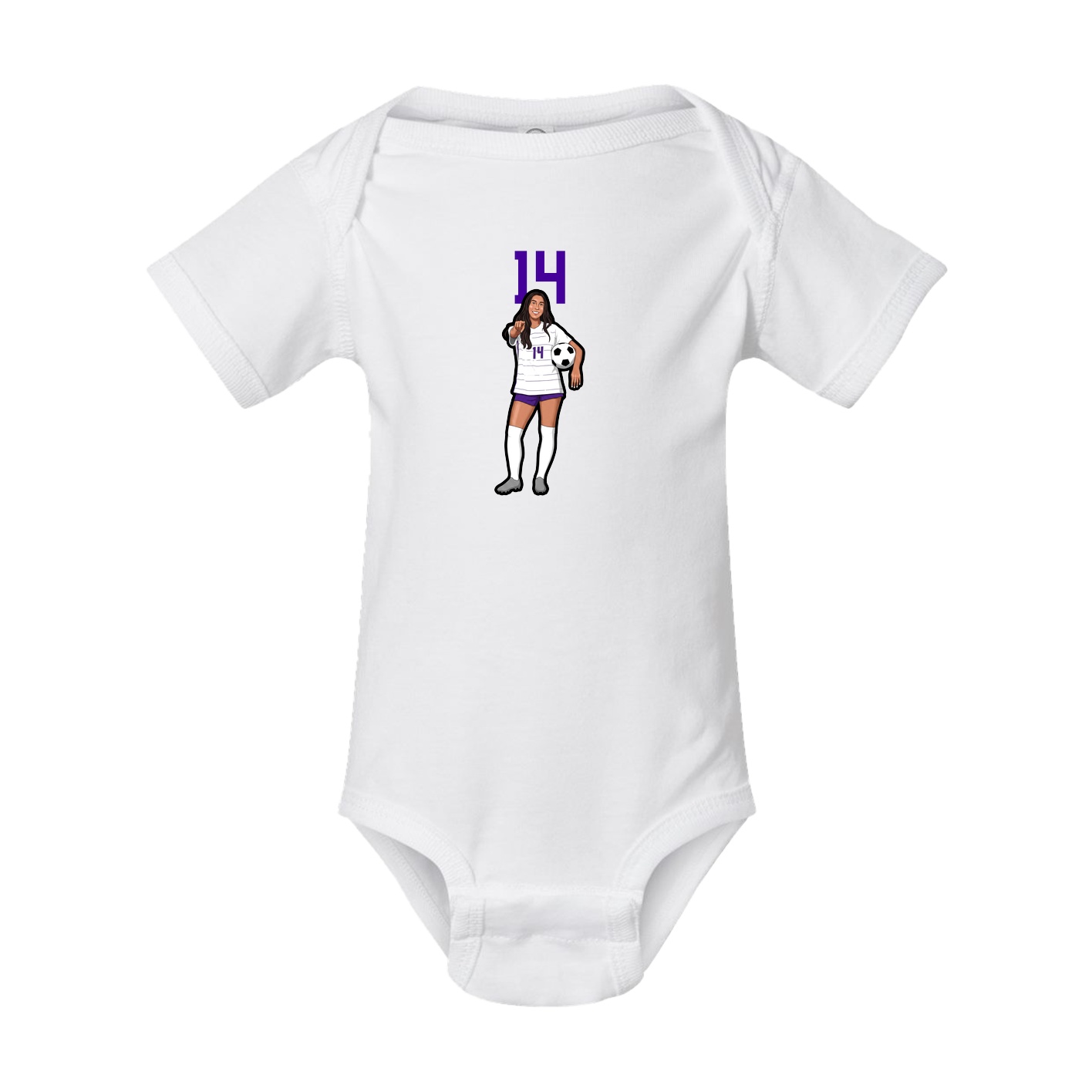 Baby Onesie — Number Top in White
