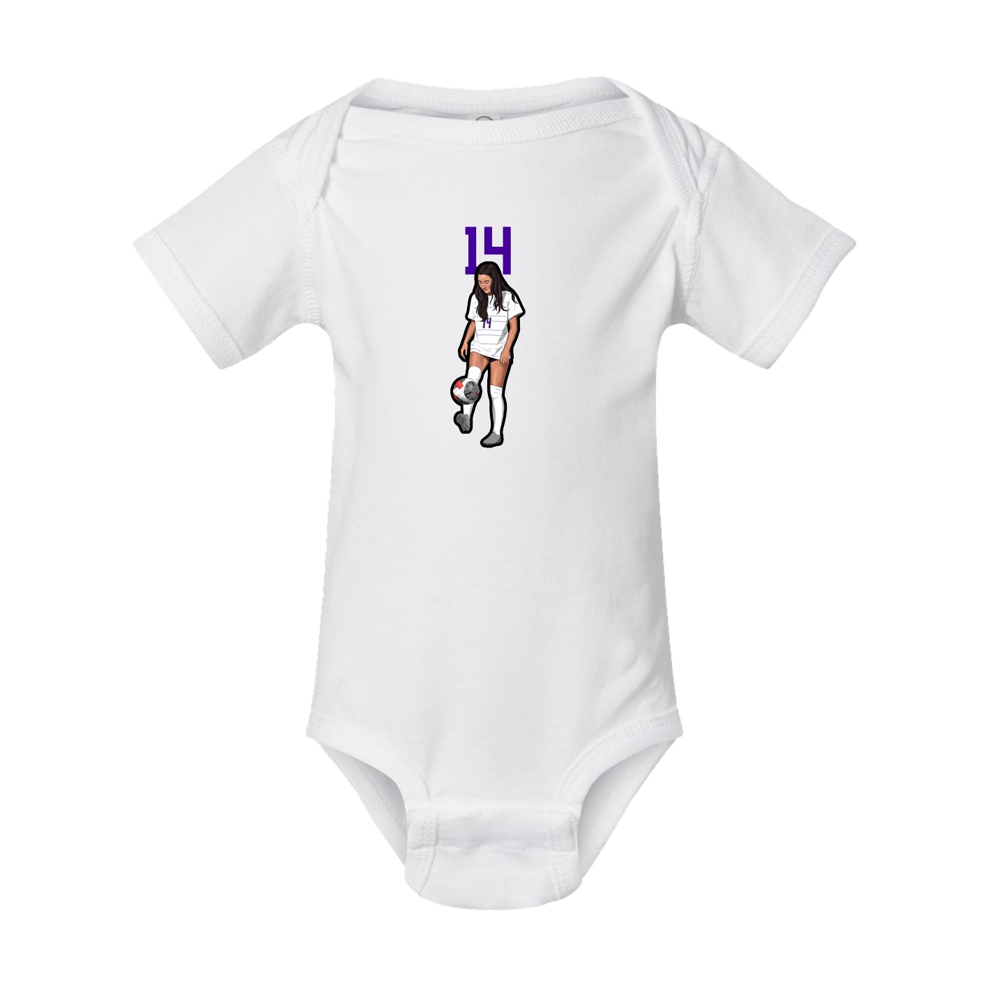 Baby Onesie — Number Top in White