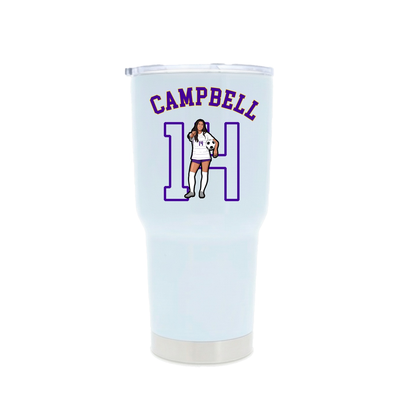 30oz Stainless Steel Tumbler — Shirsey Arch in White
