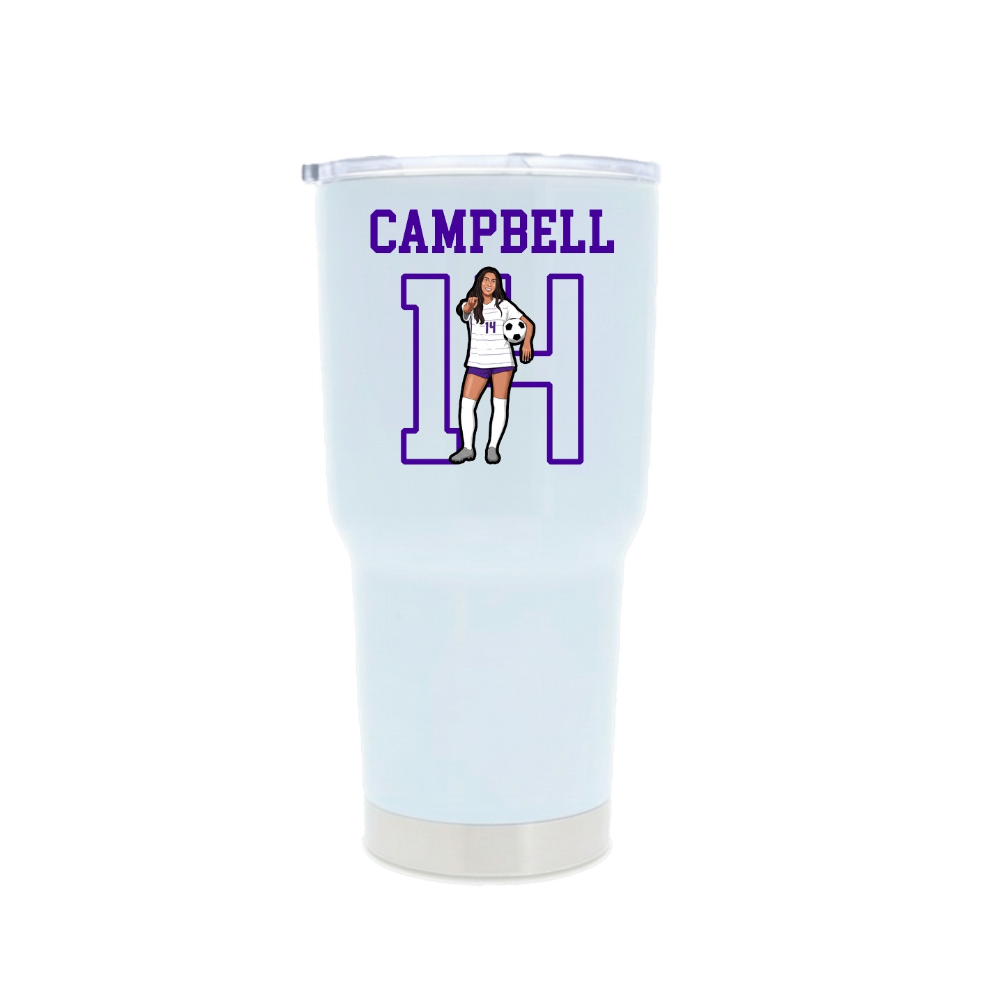 30oz Stainless Steel Tumbler — Shirsey in White