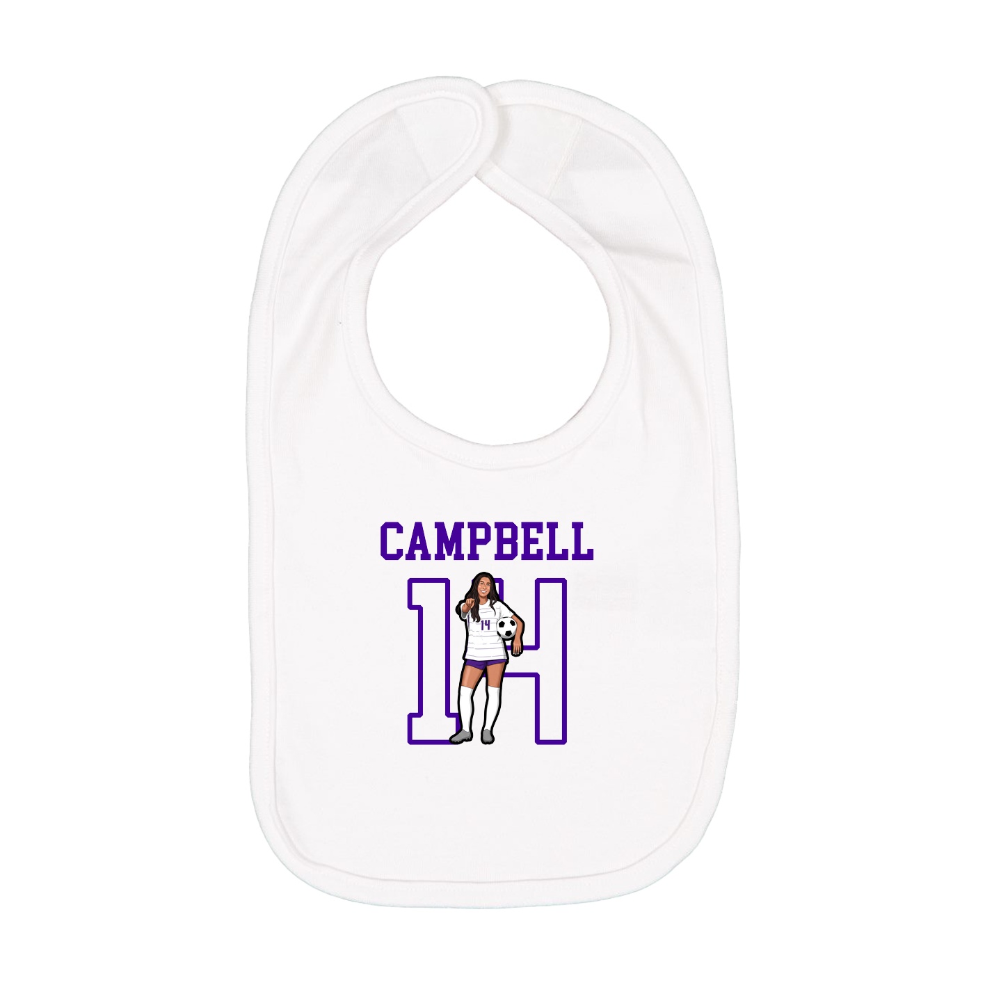 Infant Bib — Shirsey in White