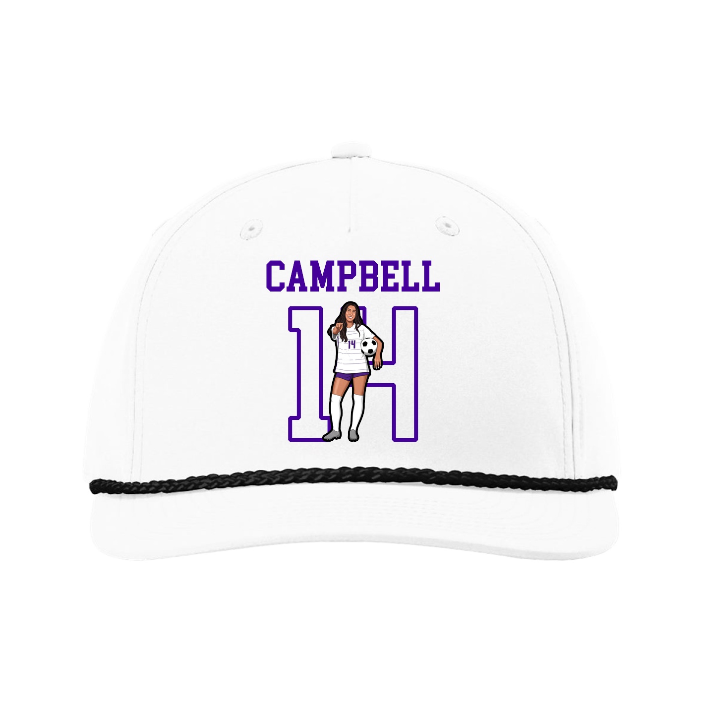 Five-Panel Classic Rope Cap — Shirsey in White