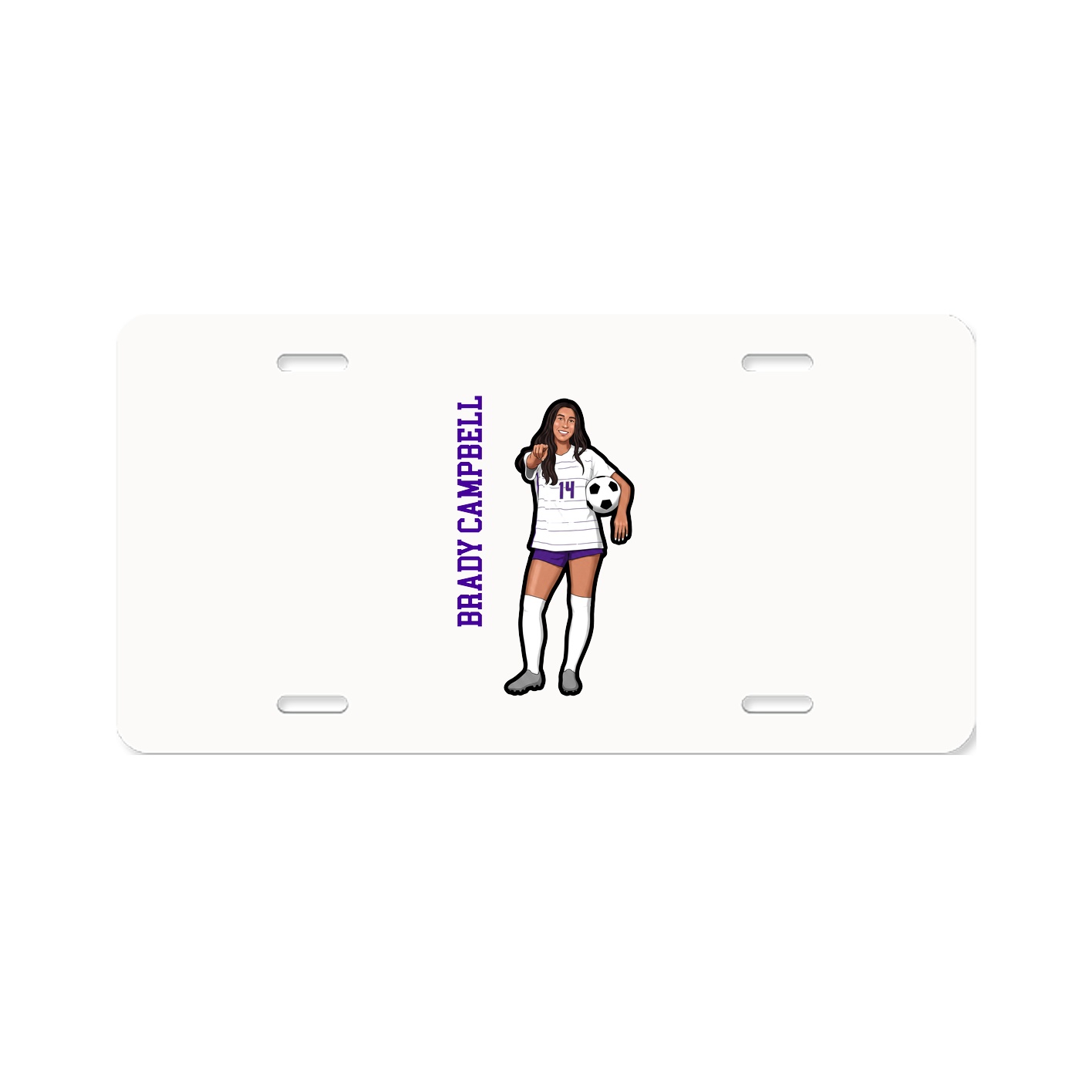 License Plate — Name Vertical in Classic