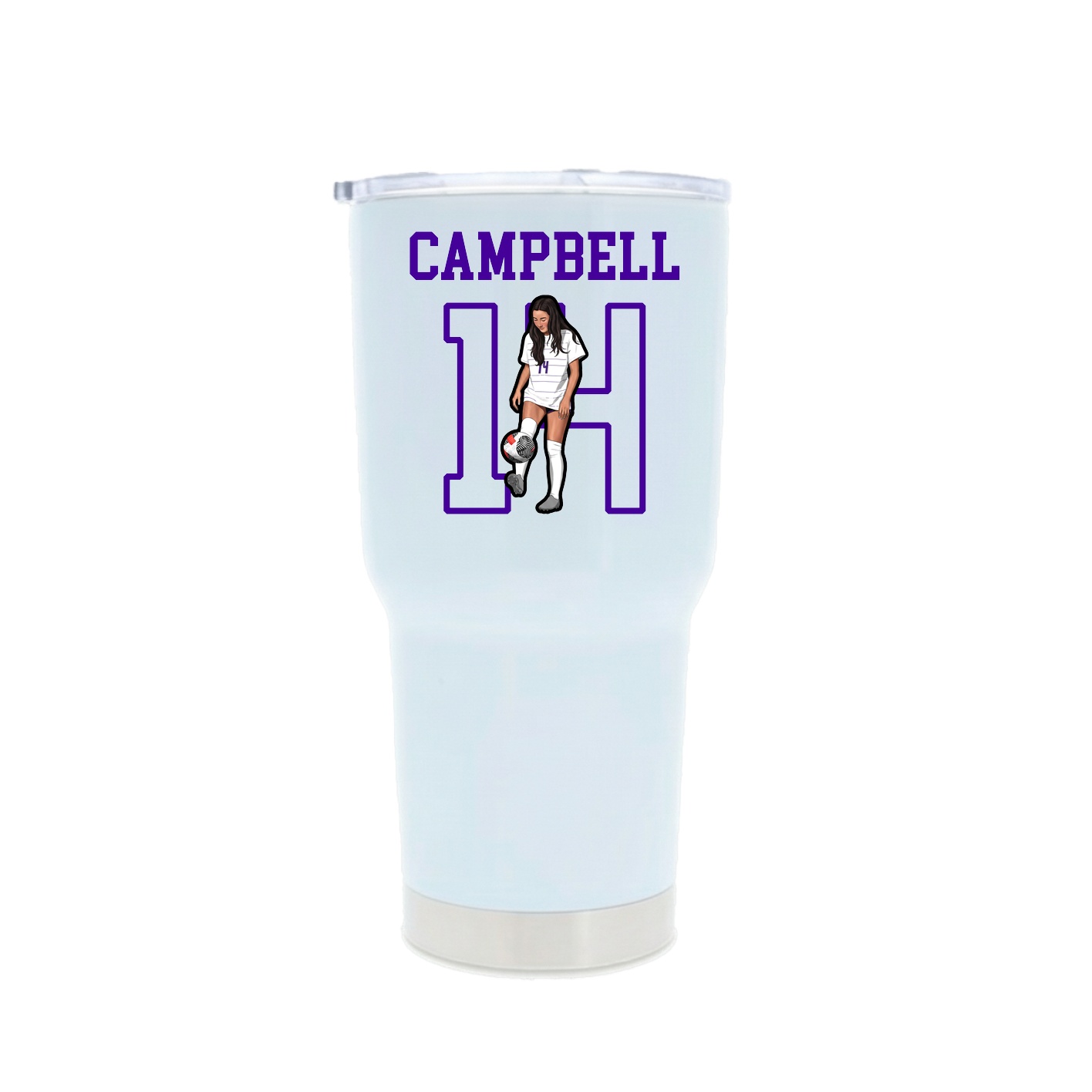 30oz Stainless Steel Tumbler — Shirsey in White