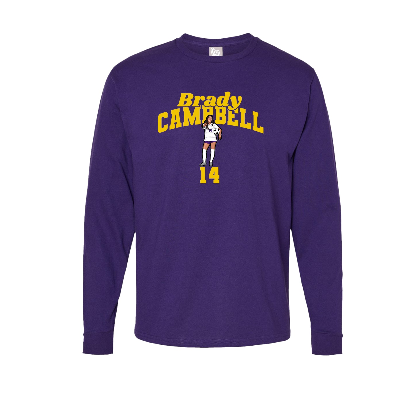 Long Sleeve Tee — Signature Arch in Purple