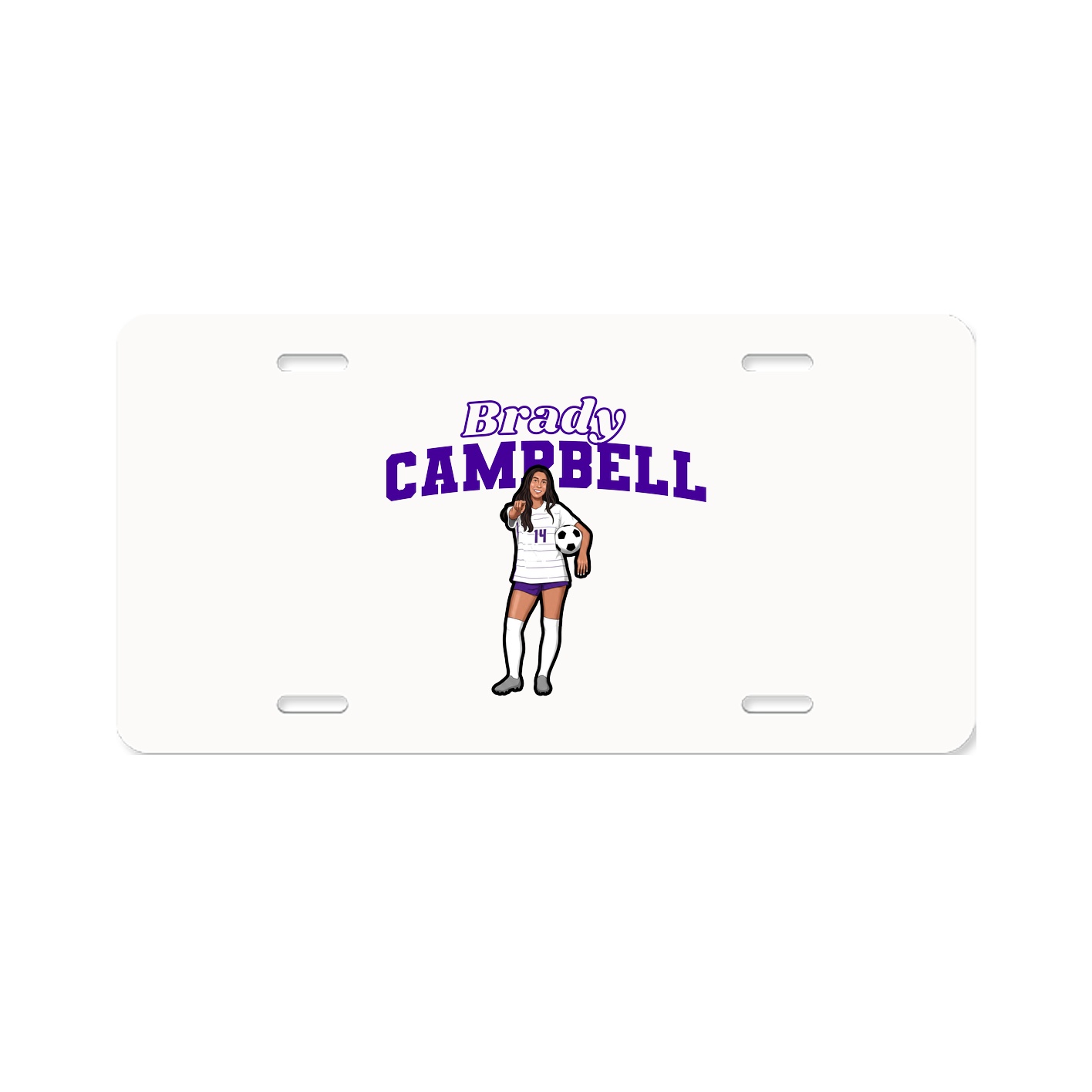 License Plate — Name Arch in Classic