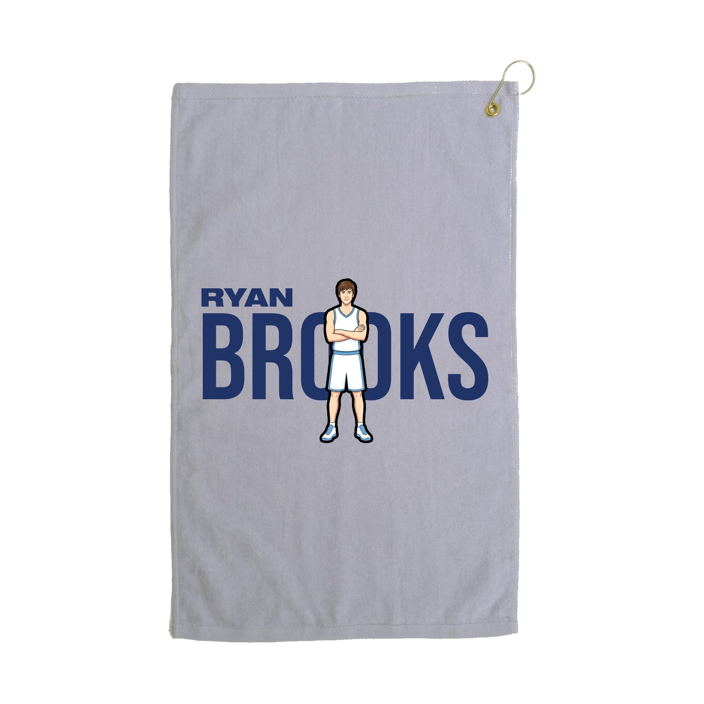 Golf Towel — Player Name in Grey