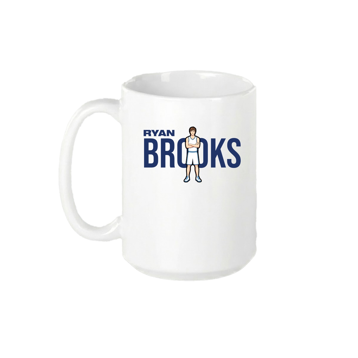 15oz Coffee Mug — Player Name in White