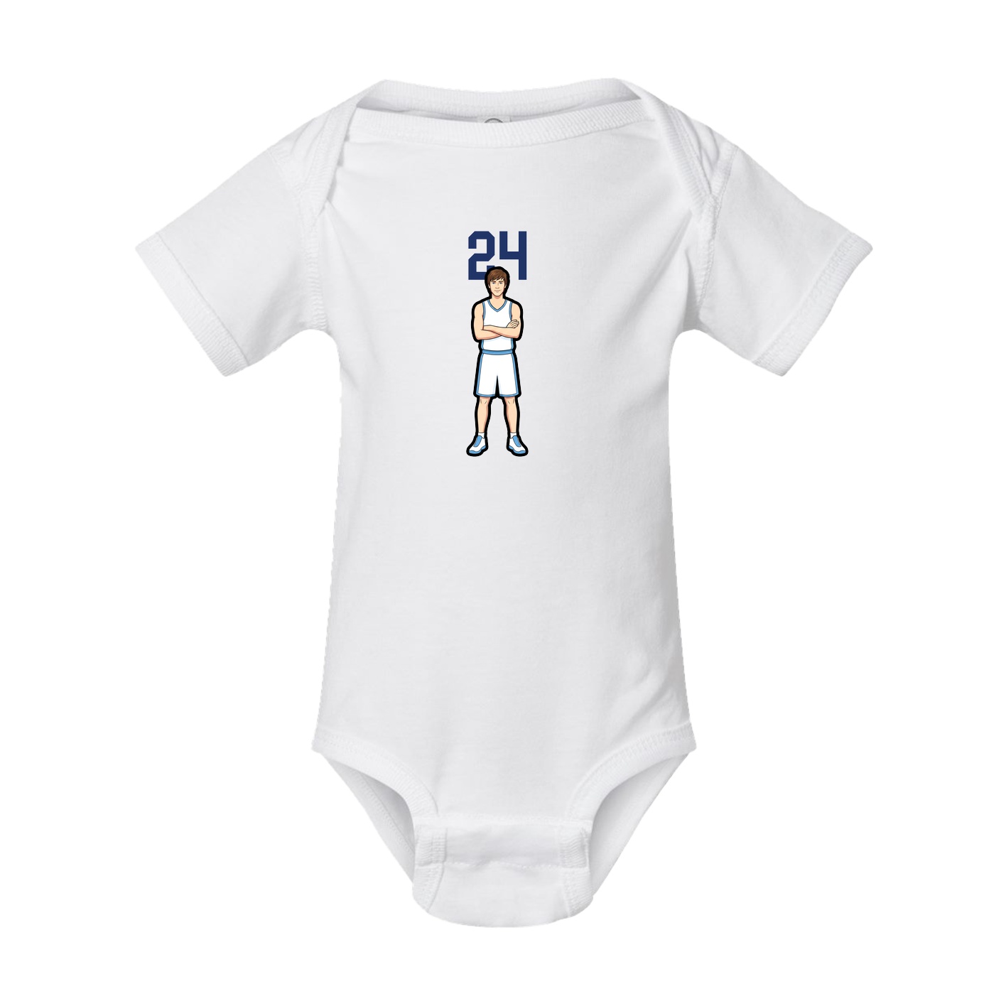 Baby Onesie — Number Top in White