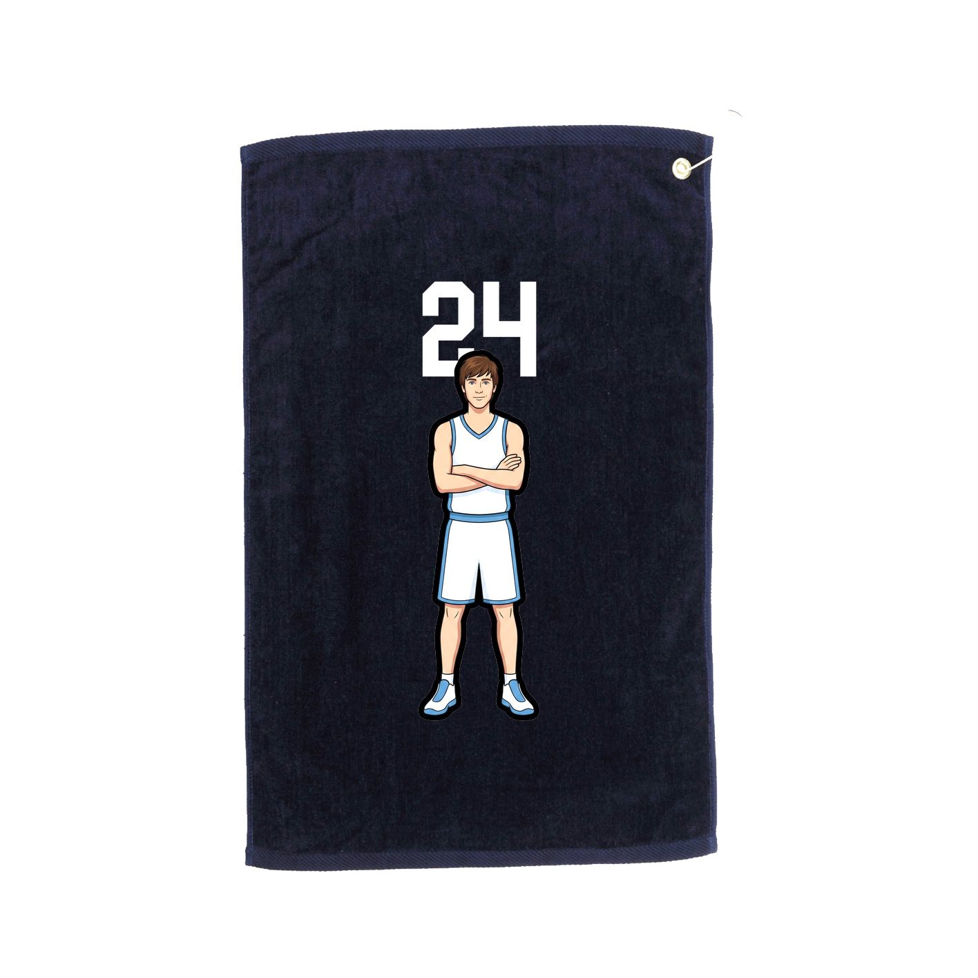 Golf Towel — Number Top in Navy