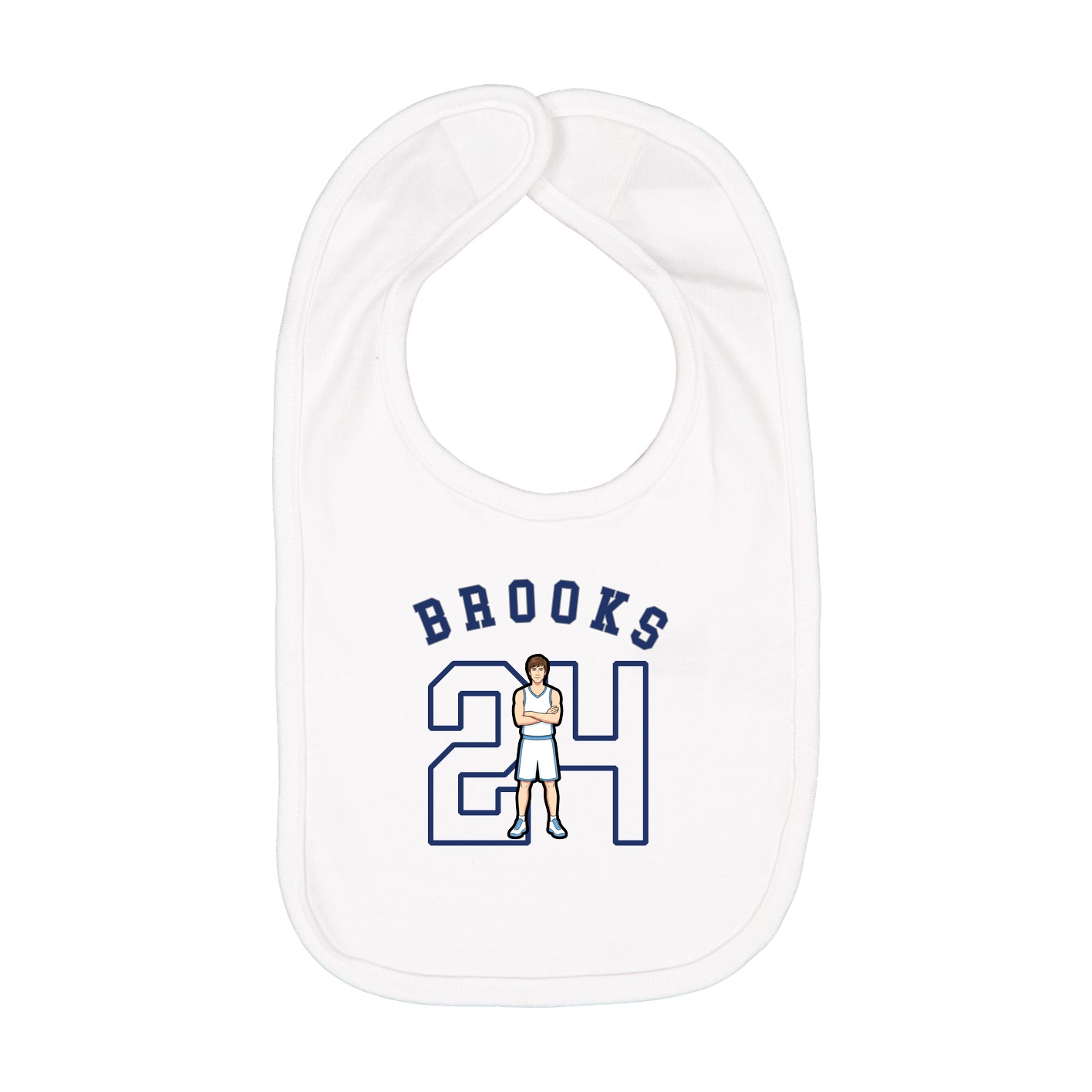 Infant Bib — Shirsey Arch in White