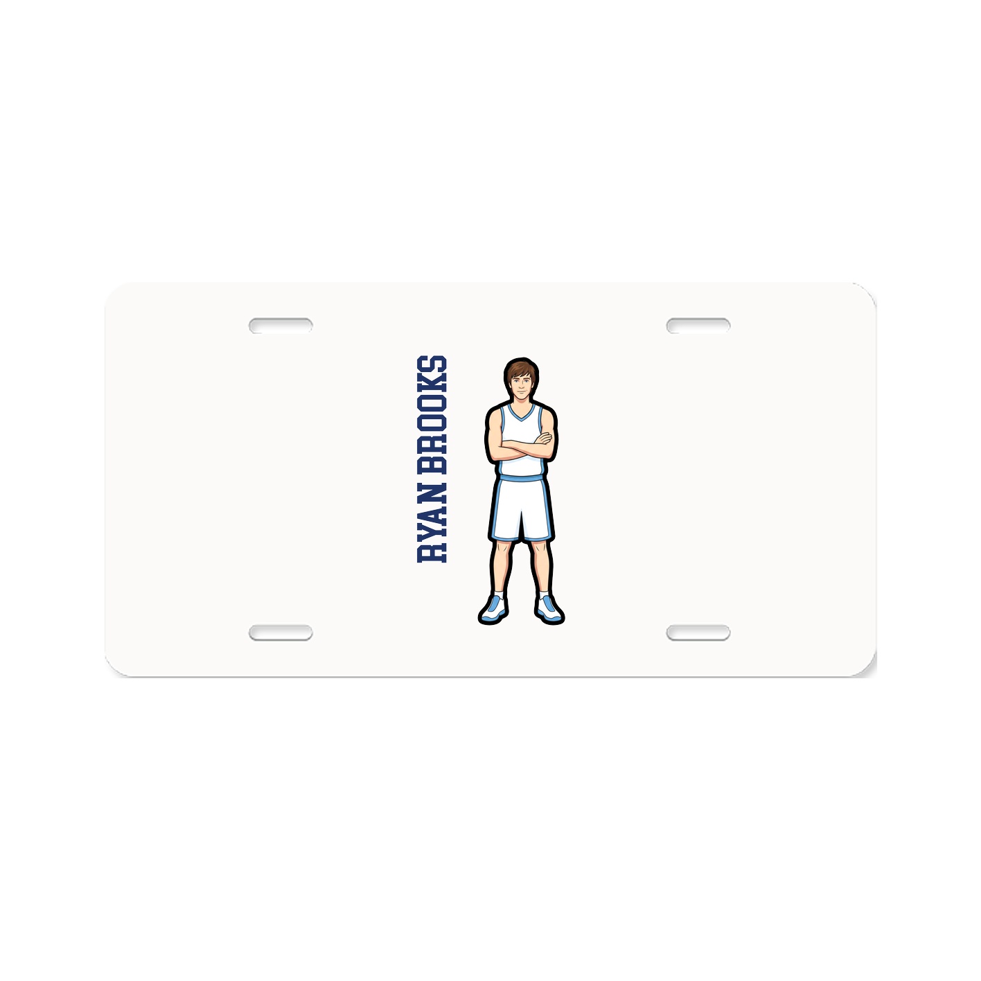 License Plate — Name Vertical in Classic