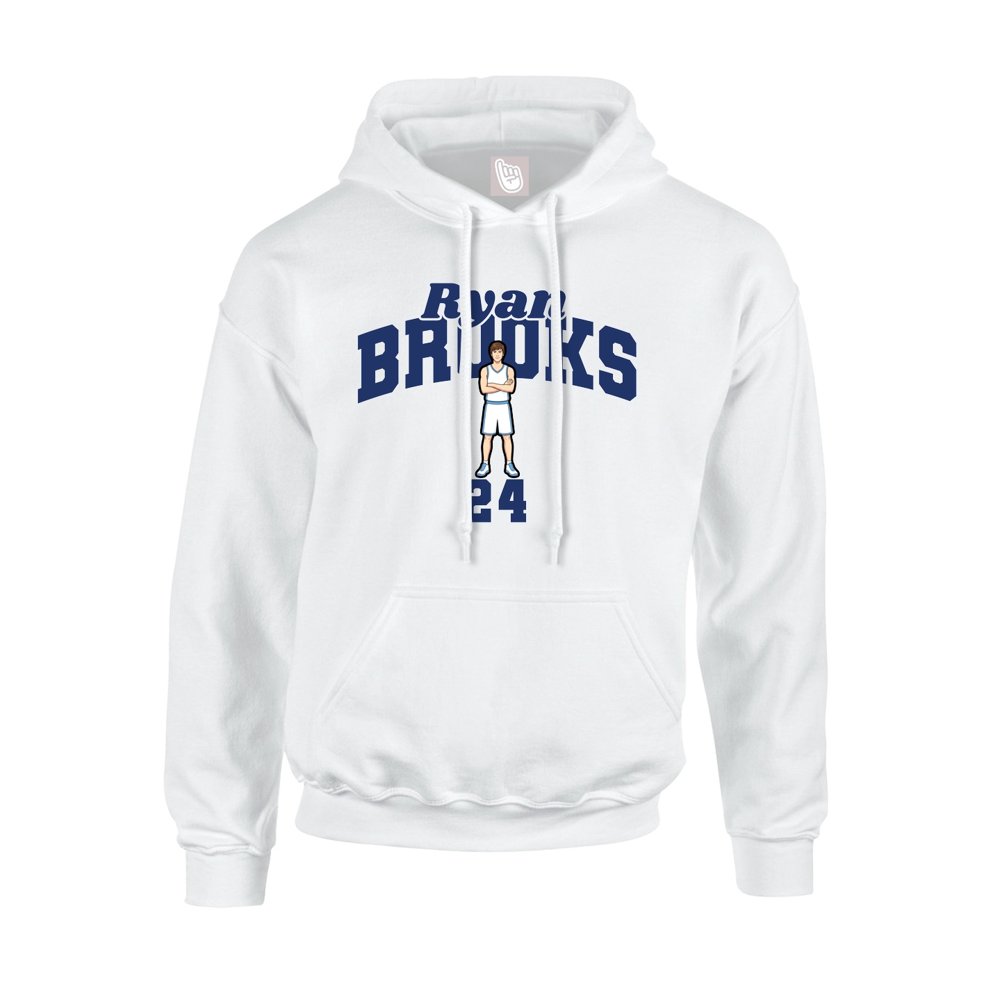 Hoodie — Signature Arch in White