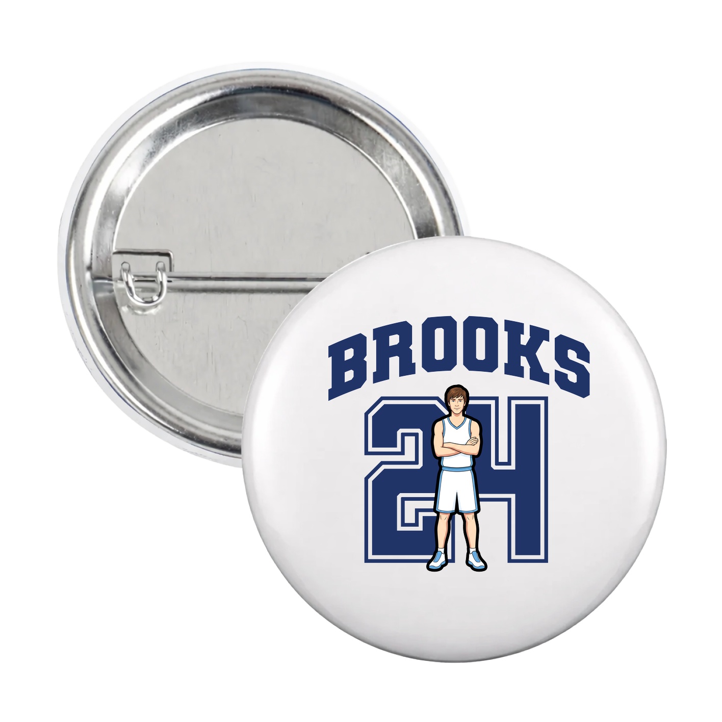 Game Day Button — Number in White