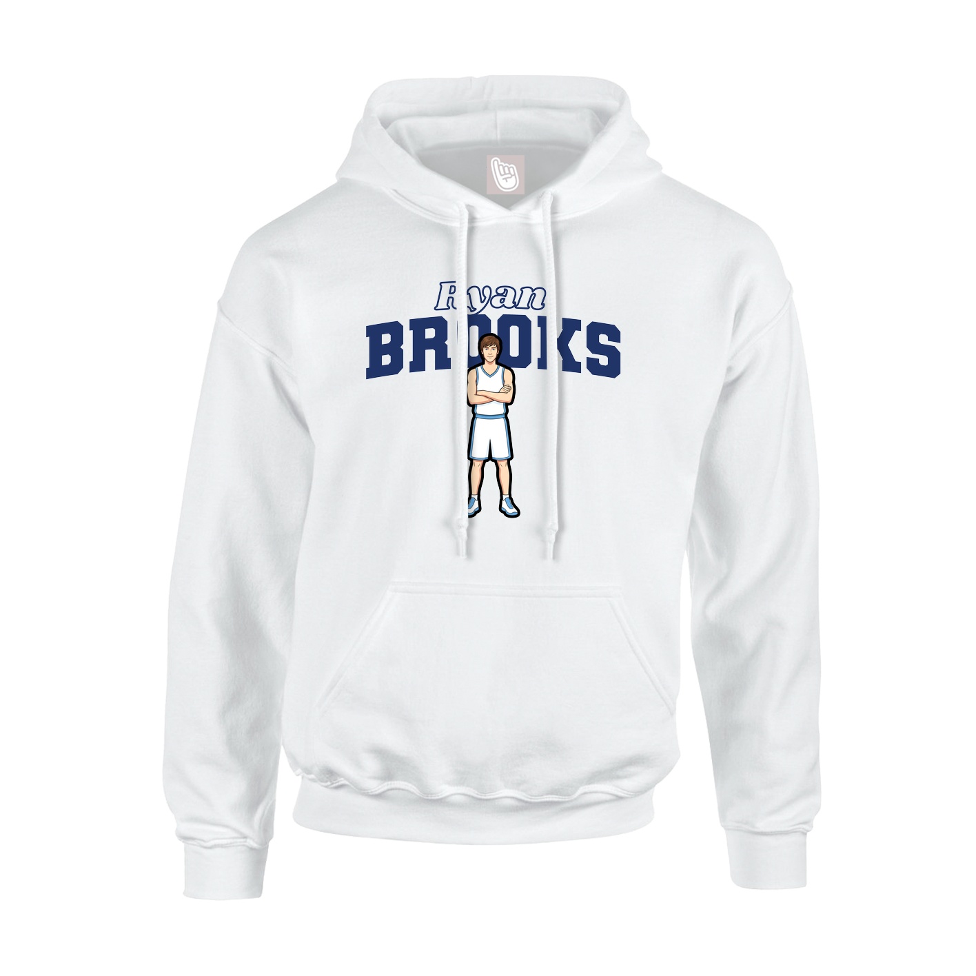 Hoodie — Name Arch in White