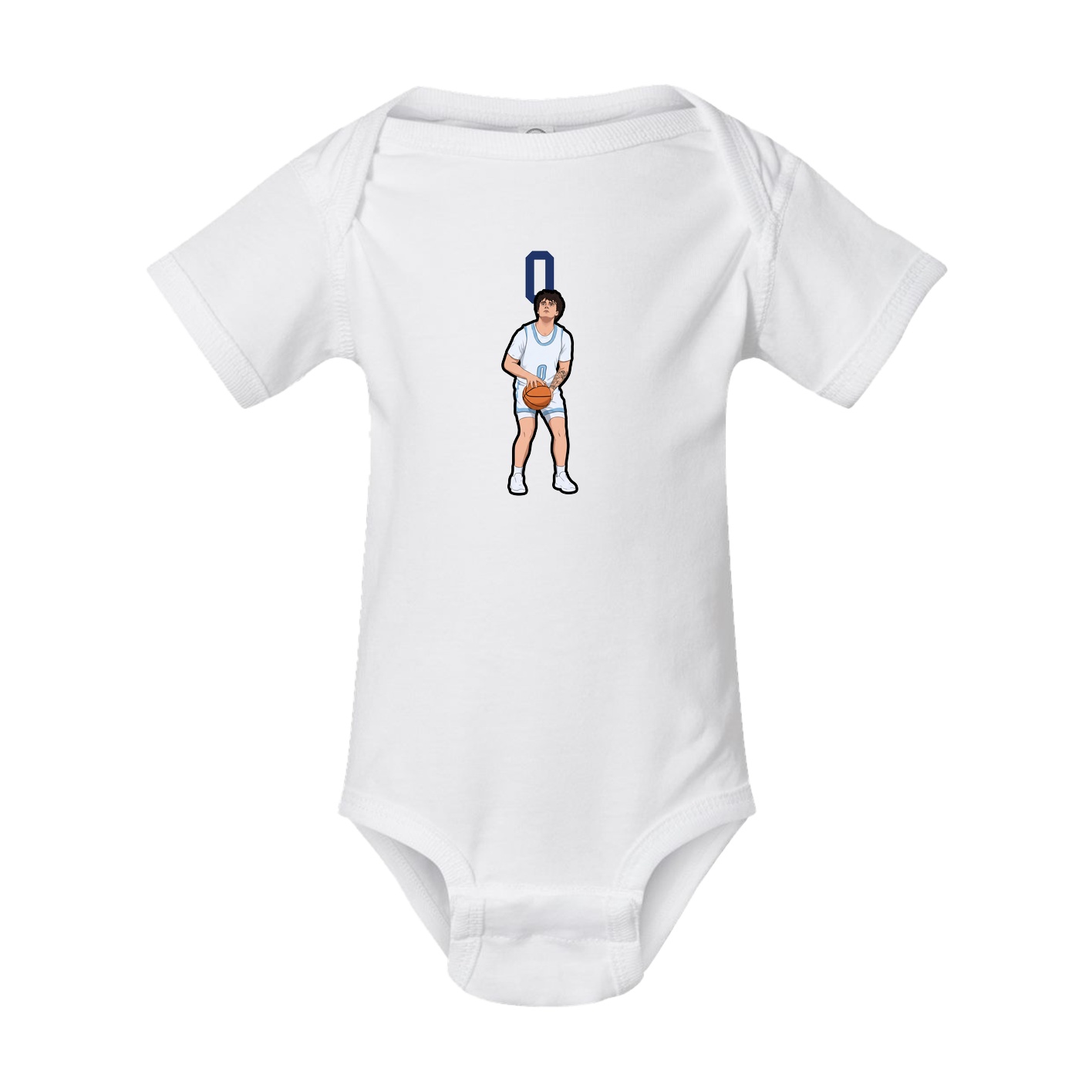 Baby Onesie — Number Top in White