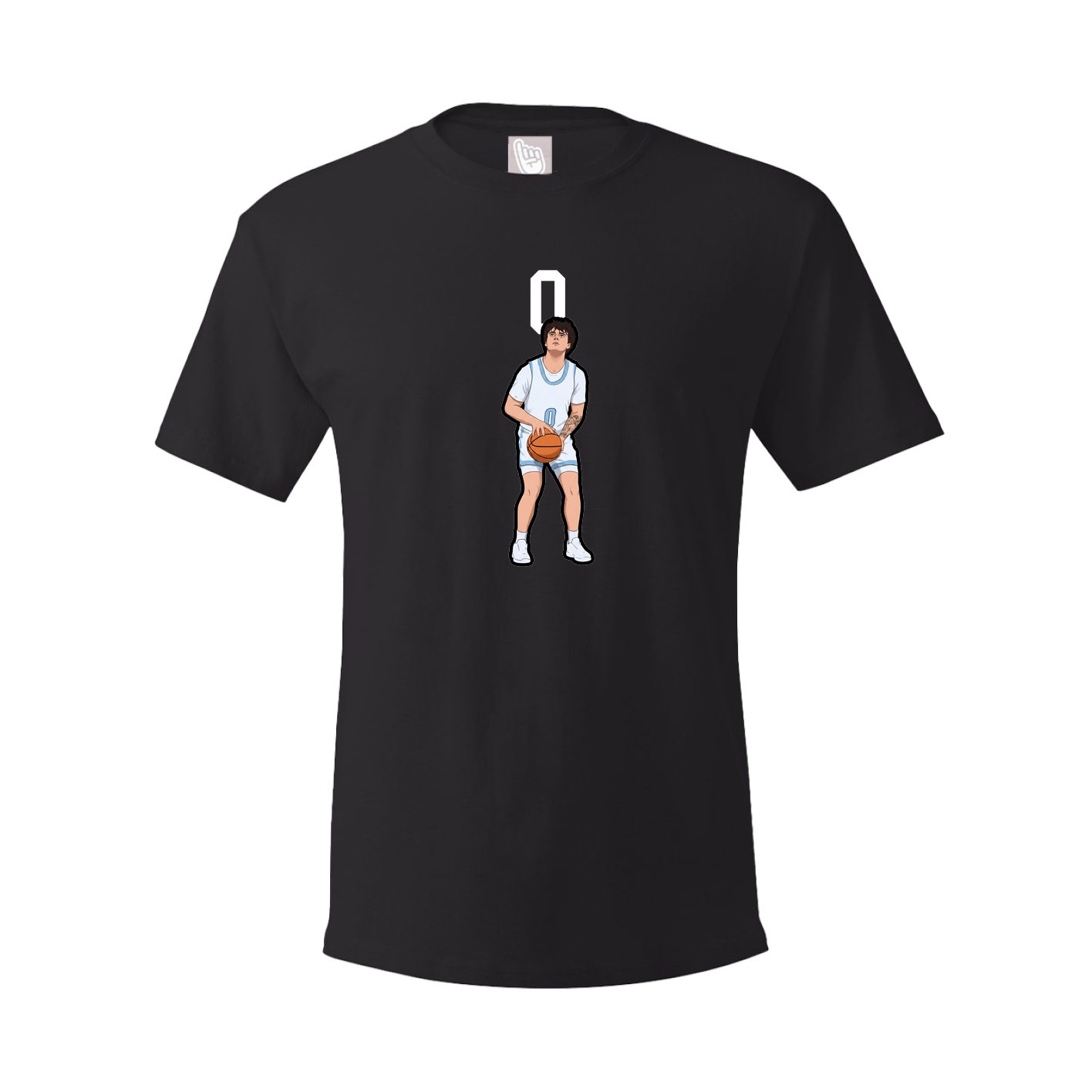 Youth Tee — Number Top in Black