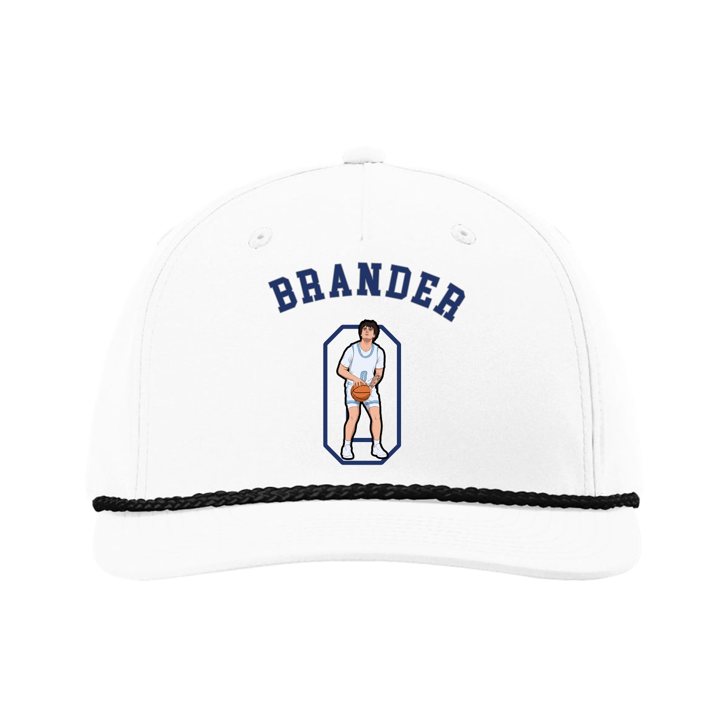 Five-Panel Classic Rope Cap — Shirsey Arch in White