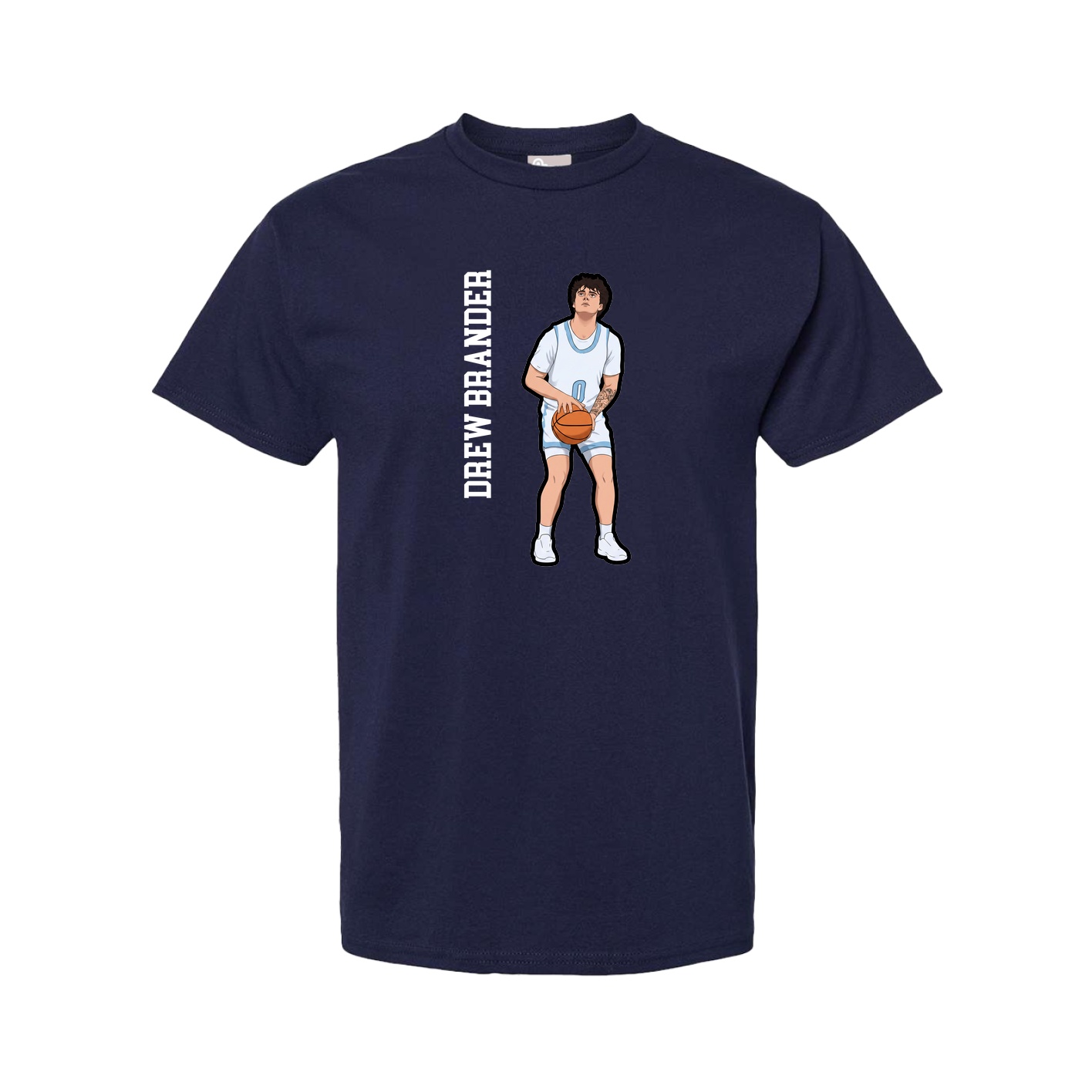 Tee — Name Vertical in Navy
