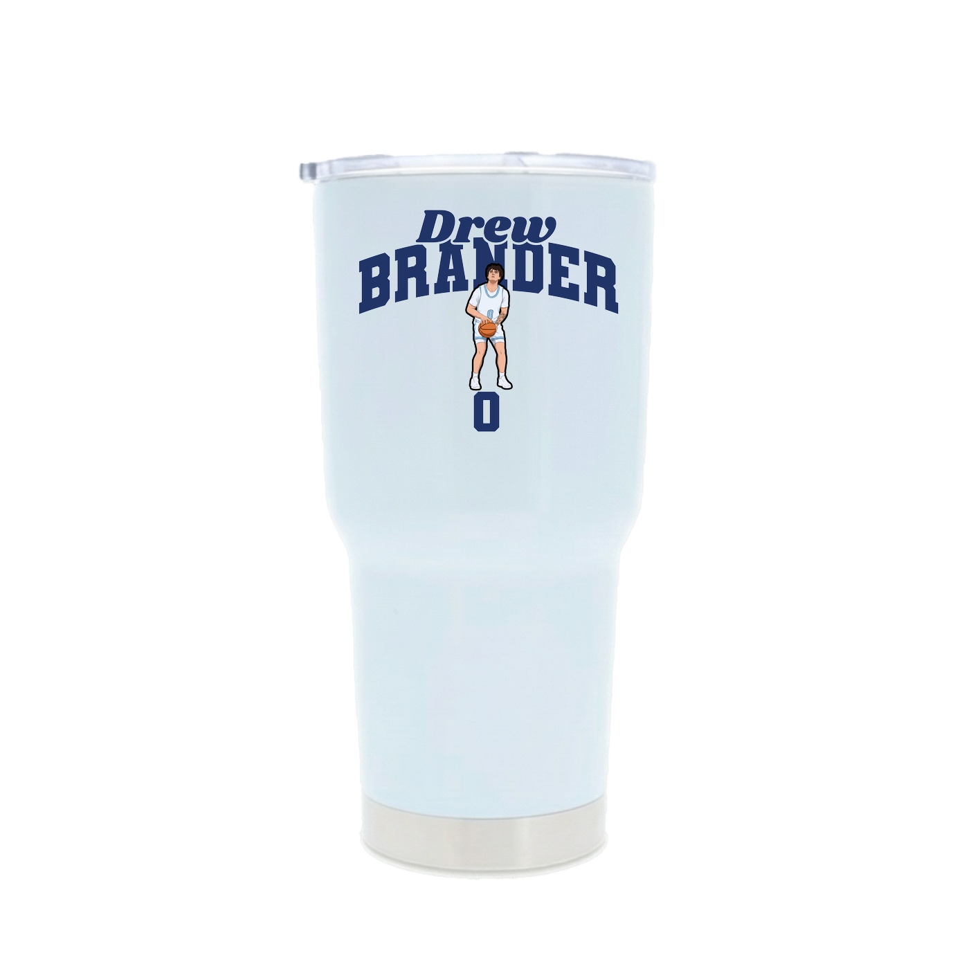 30oz Stainless Steel Tumbler — Signature Arch in White