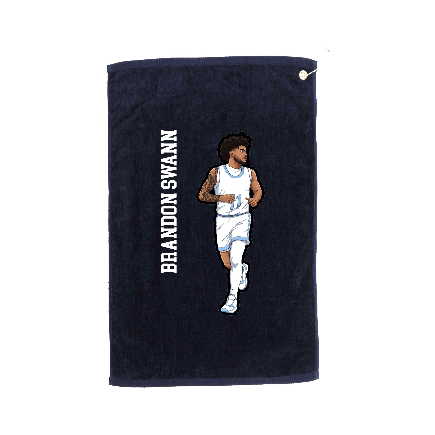 Golf Towel — Name Vertical in Navy