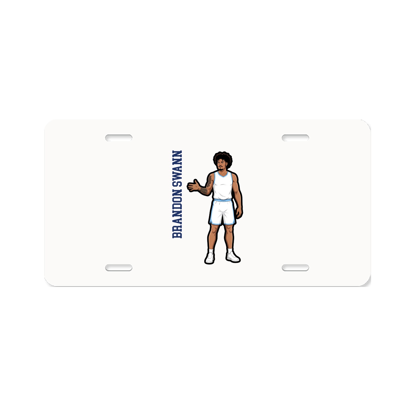License Plate — Name Vertical in Classic