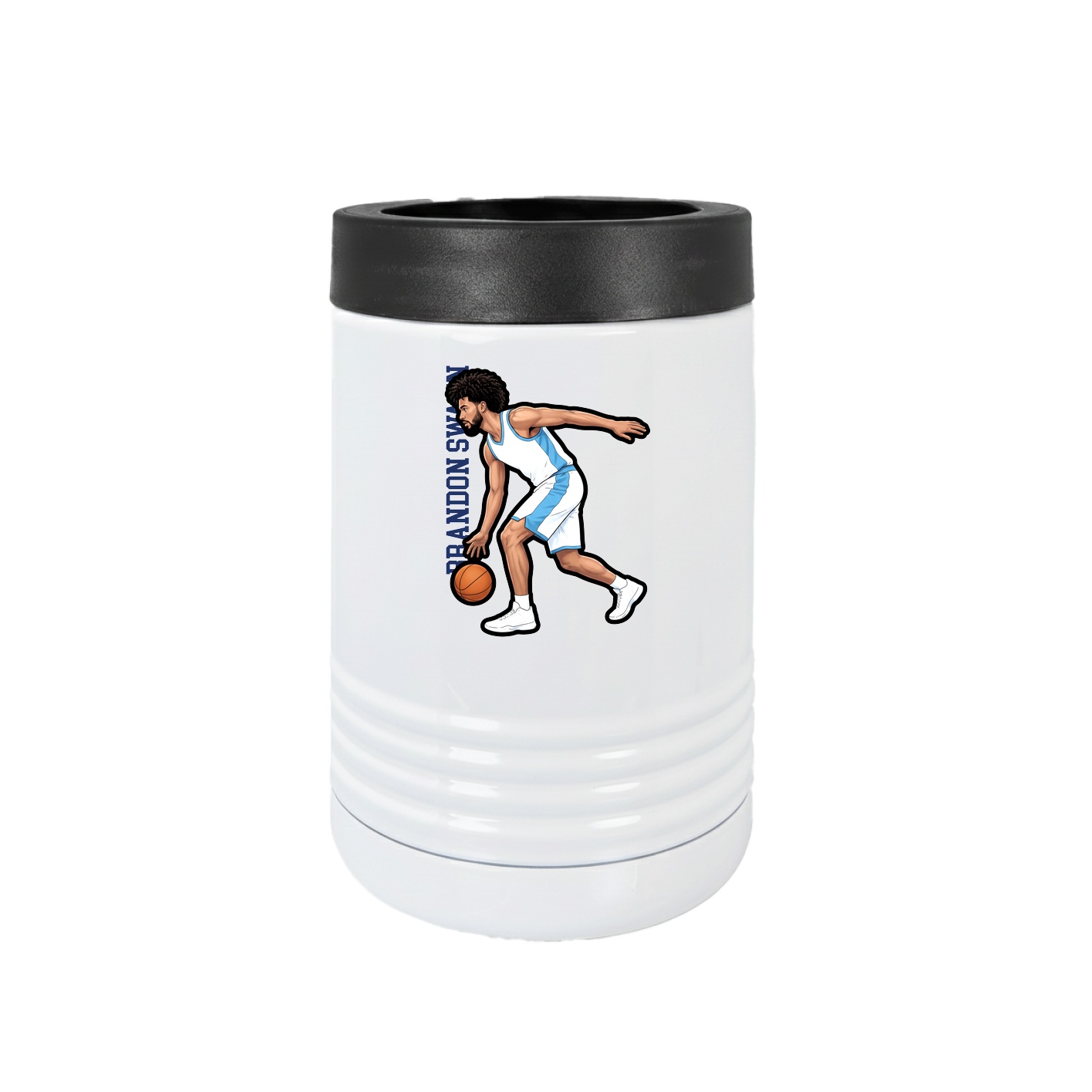 Beverage Holder — Name Vertical in White