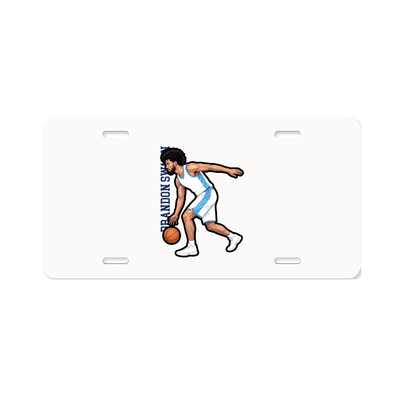 License Plate — Name Vertical in Classic