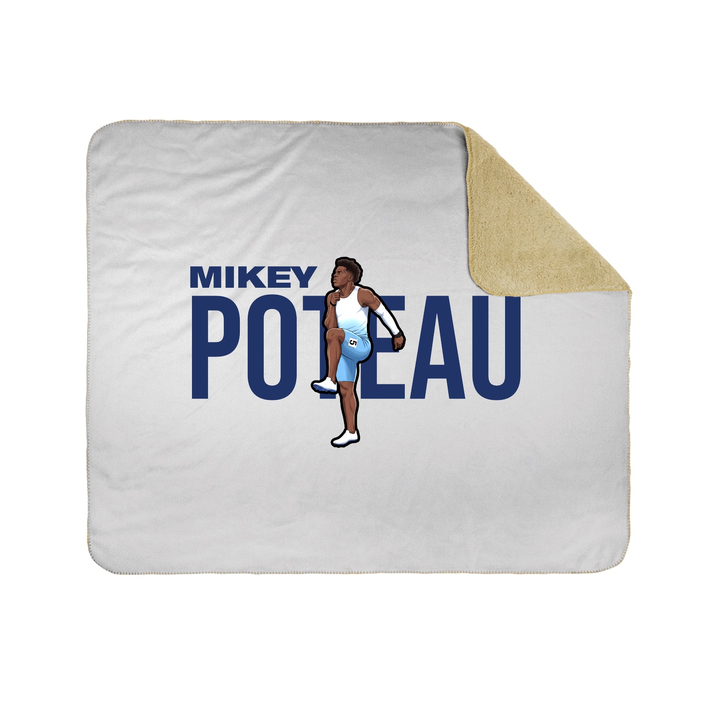 Throw Blanket — Player Name in White