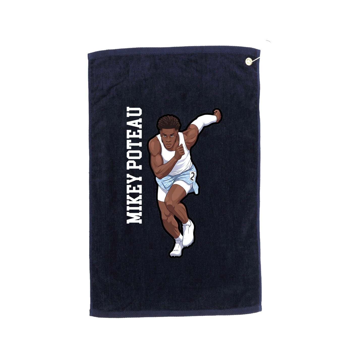 Golf Towel — Name Vertical in Navy