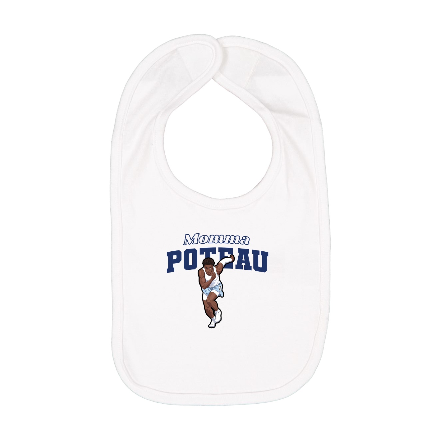 Infant Bib — Mothers Day Block in White